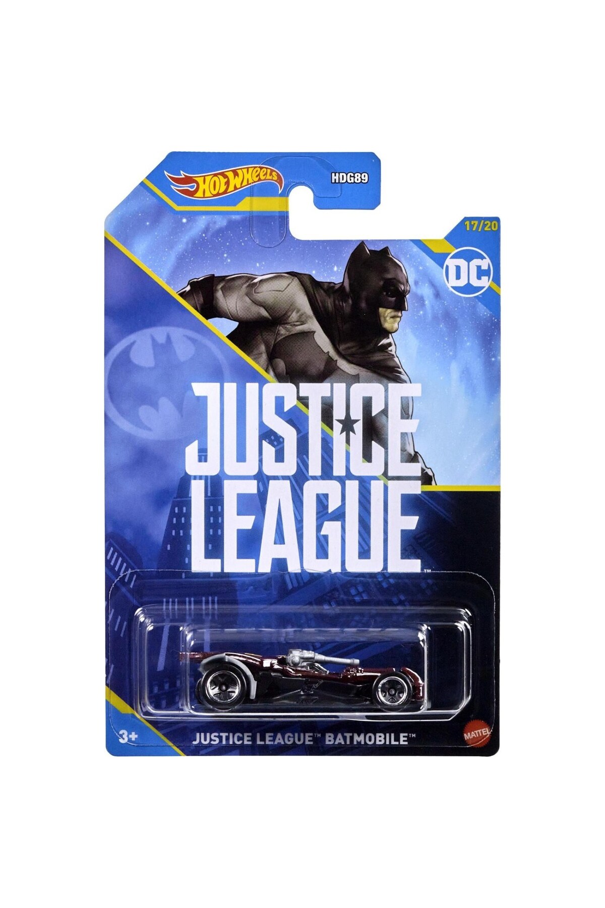 ماشین اسباب بازی JUSTICE LEAGUE BATMOBILE HLK71 هات ویلز اورجینال HOT WHEELS