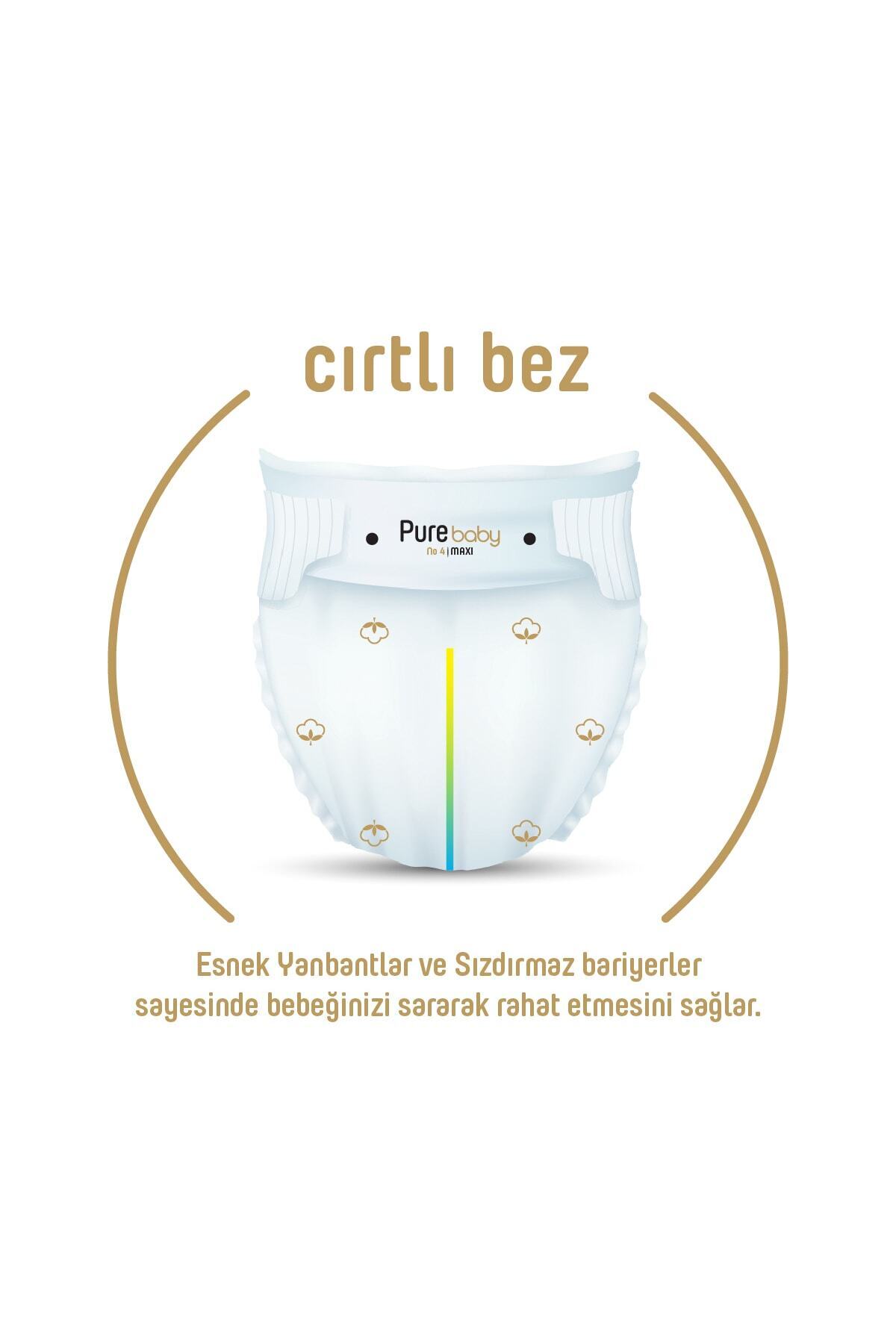 پوشک بچه پارچه ای پنبه ارگانیک تک بسته سایز 1 نوزاد 64 عددی اورجینال Pure Baby