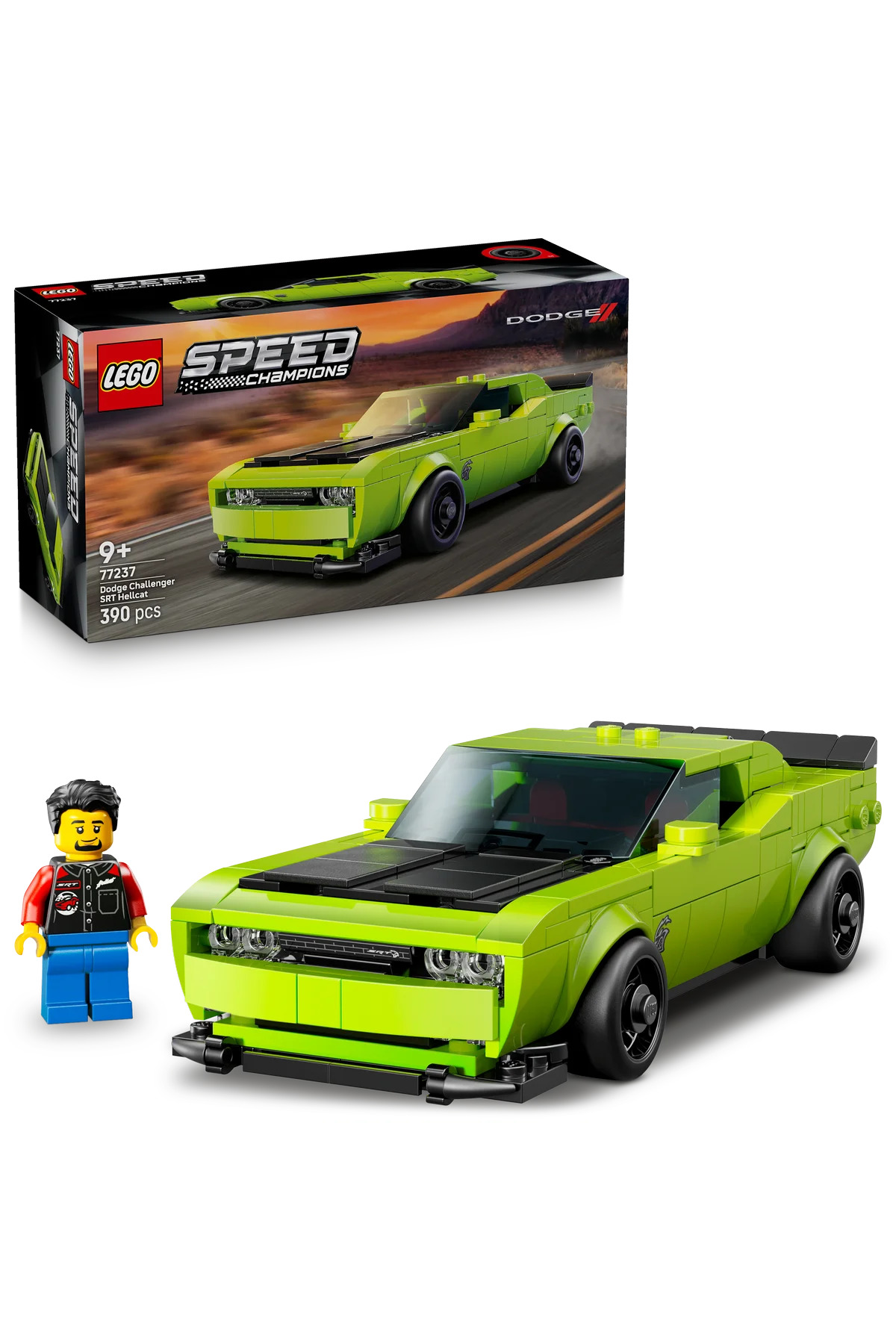 لگو و اسباب بازی های ساخت محور ® SPEED ​​​​CHAMPIONS DODGE CHALLENGER SRT HELLCAT ورزشی CAR 77237 9+ ست ساختمان 390P اورجینال LEGO