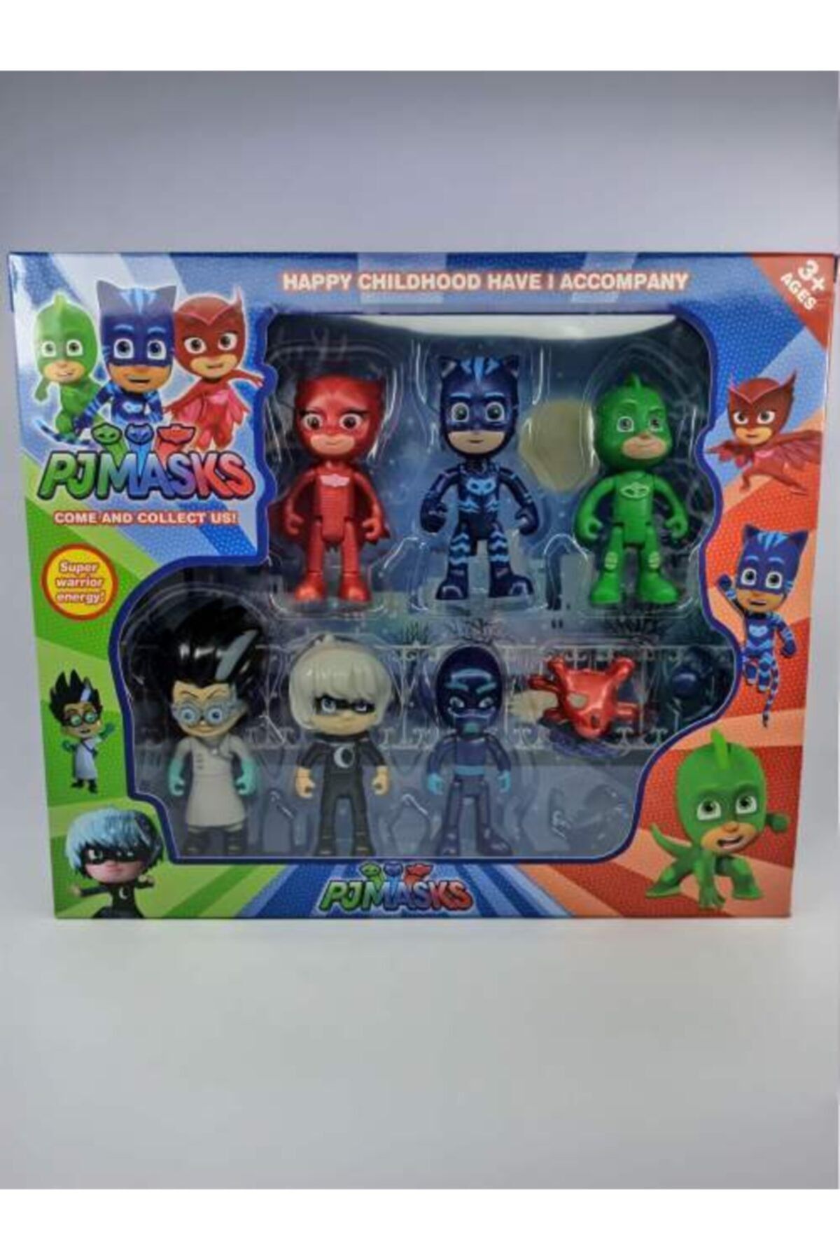 اسباب بازی های فیگور دیگر ماسک پی جی 6 شکل 4 لوازم جانبی 10 تکه Pj Masks