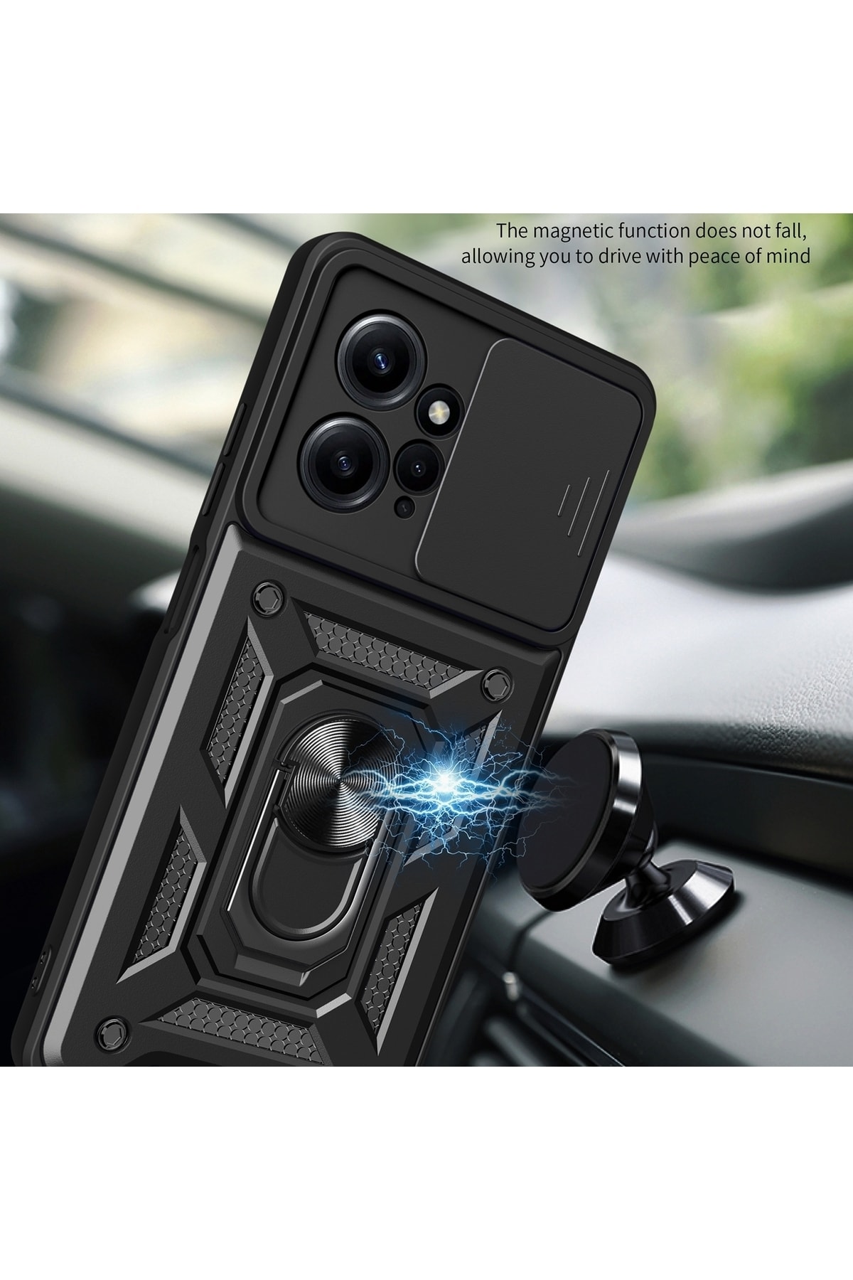 کاور و قاب پوشش محافظ تانک نظامی زرهی دوربین REDMI NOTE 12 با حلقه کشویی فیبکس Fibaks