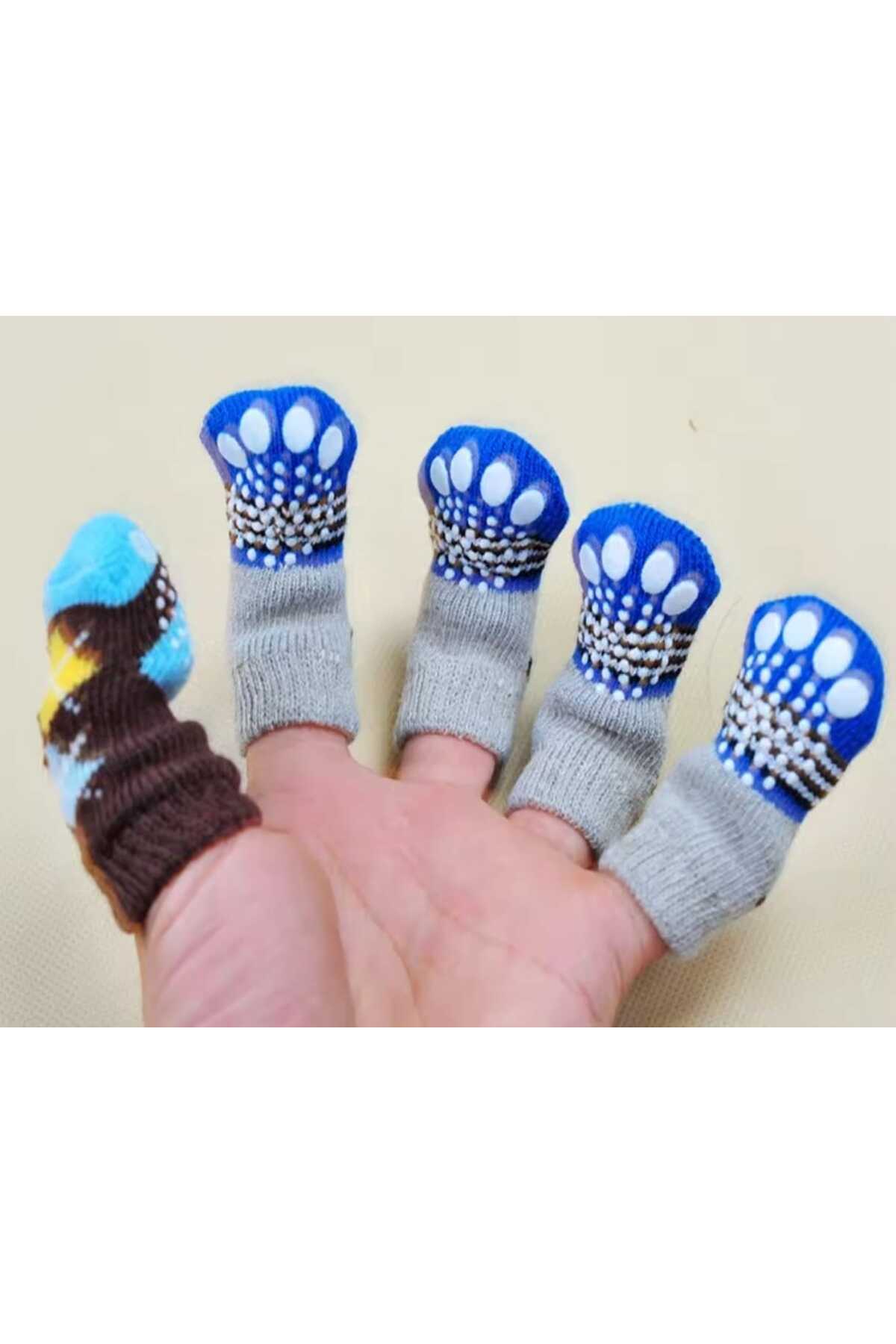 لباس سگ جوراب پنجه ناز گربه پا ضد لغزش بافتنی و حیوان خانگی اورجینال Mıncır Shop