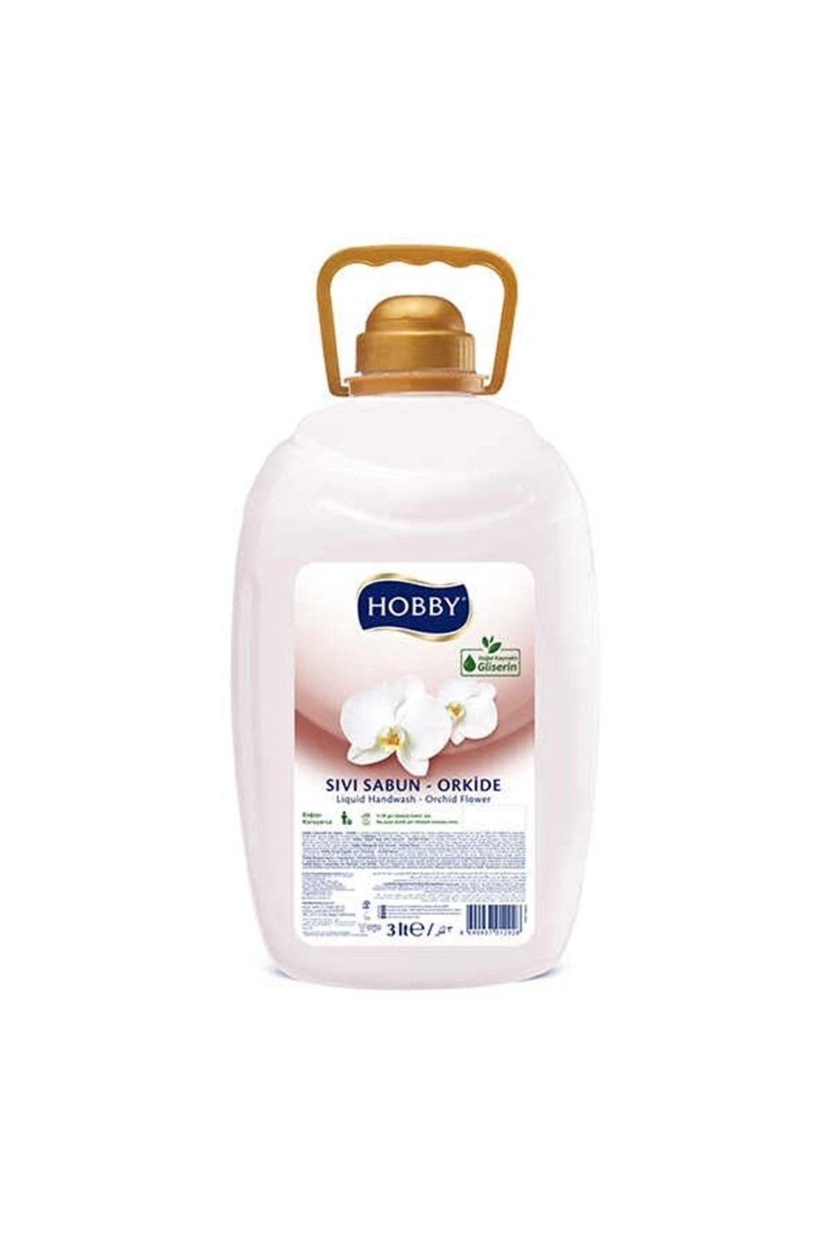 صابون مایع گلیسیرینه 3 لیتری با رایحه ارکیده سفید Hobby