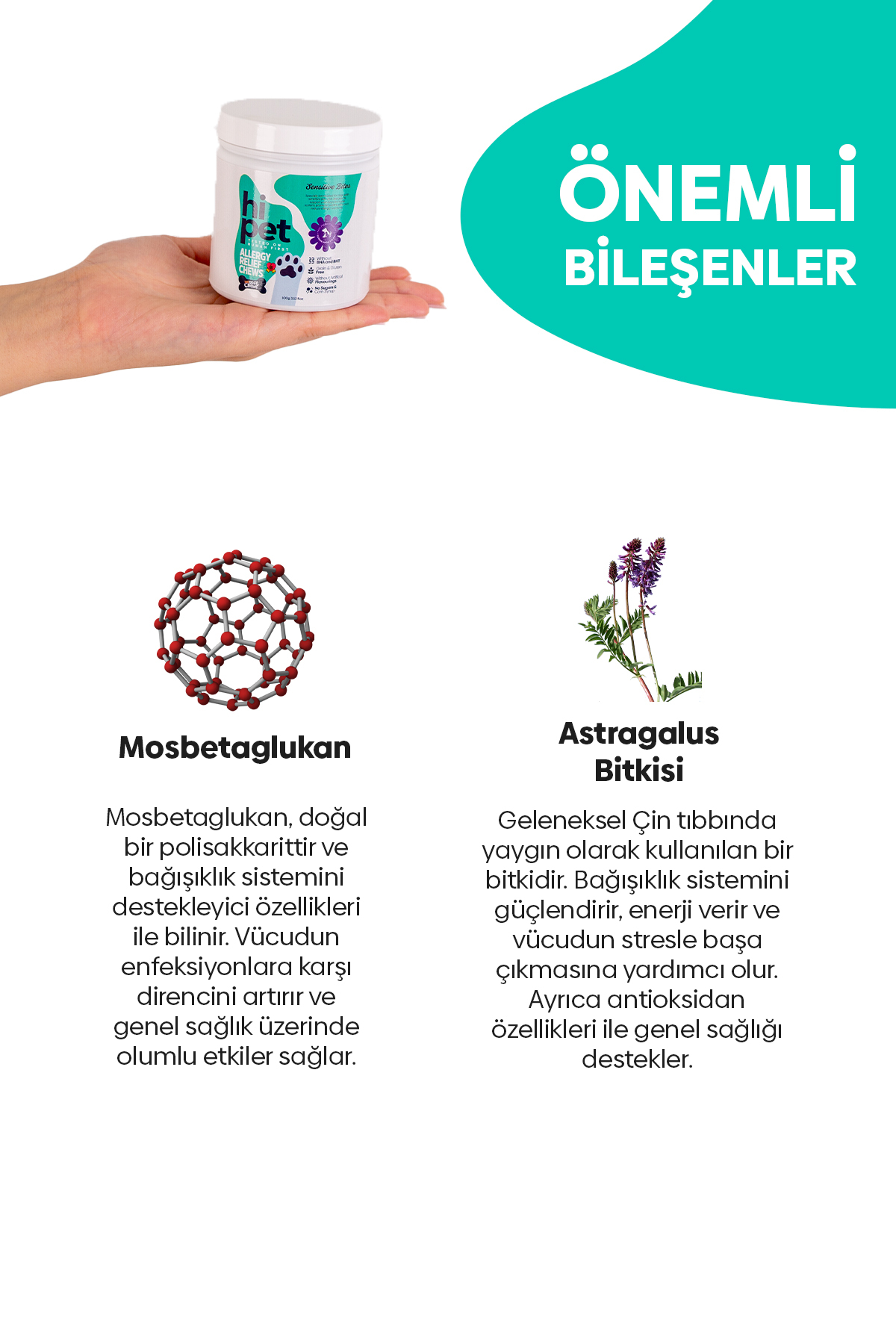 قرص جویدنی سگ های‌پت HiPet Sensitive برای پوست‌های آلرژیک، مدل AÖT01