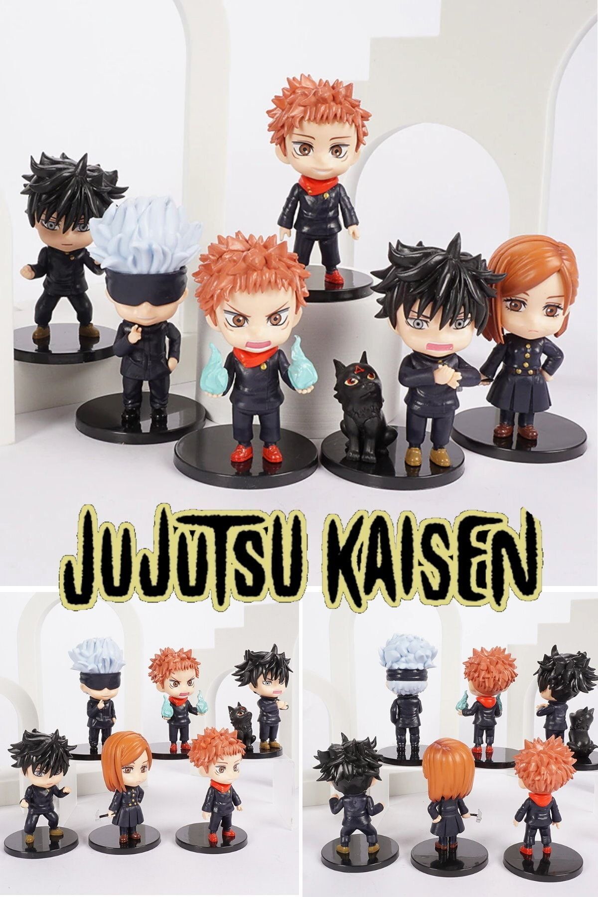 فیگور مجموعه 6 تایی انیمه شخصیتی JUJUTSU KAISEN NARUTO CHARACTER SERIES PIECES FIGUR GIFT DECOR کلکسیونی از ترکیه Utelips
