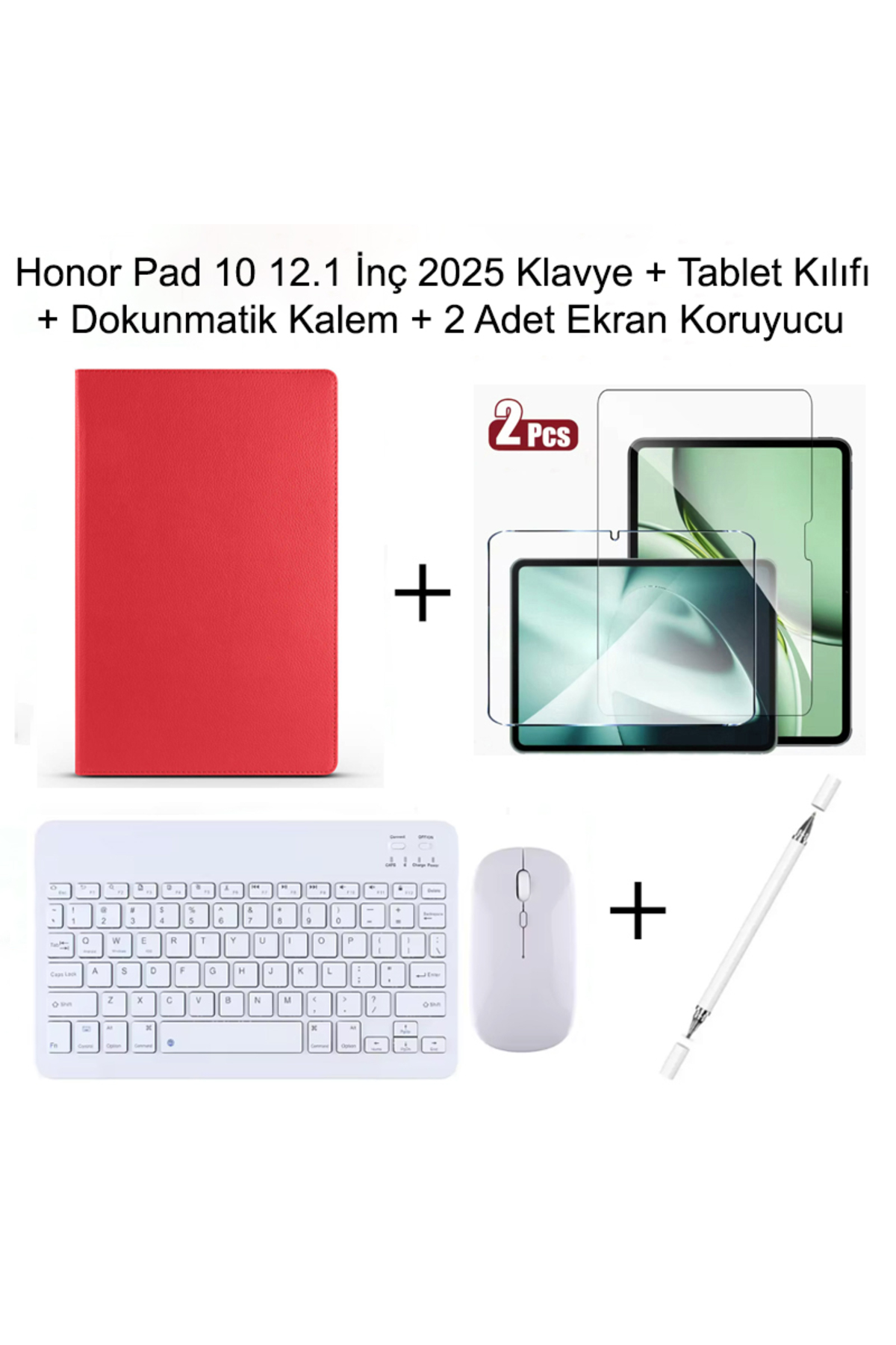 کاور تبلت ست قلم لمسی و کیبورد با کیف پایه سازگار 12.1 اینچی HONOR PAD 10 Yesnıce