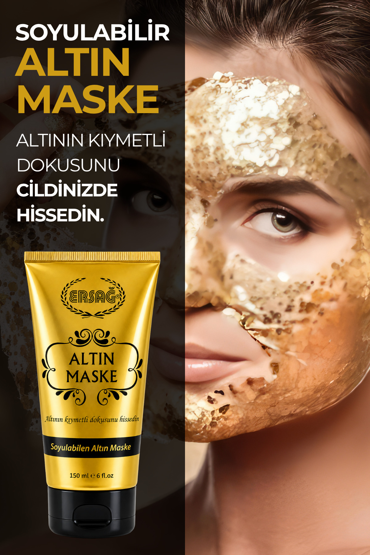 ماسک صورت طلایی قابل شستشو 150 میلی لیتر Ersağ