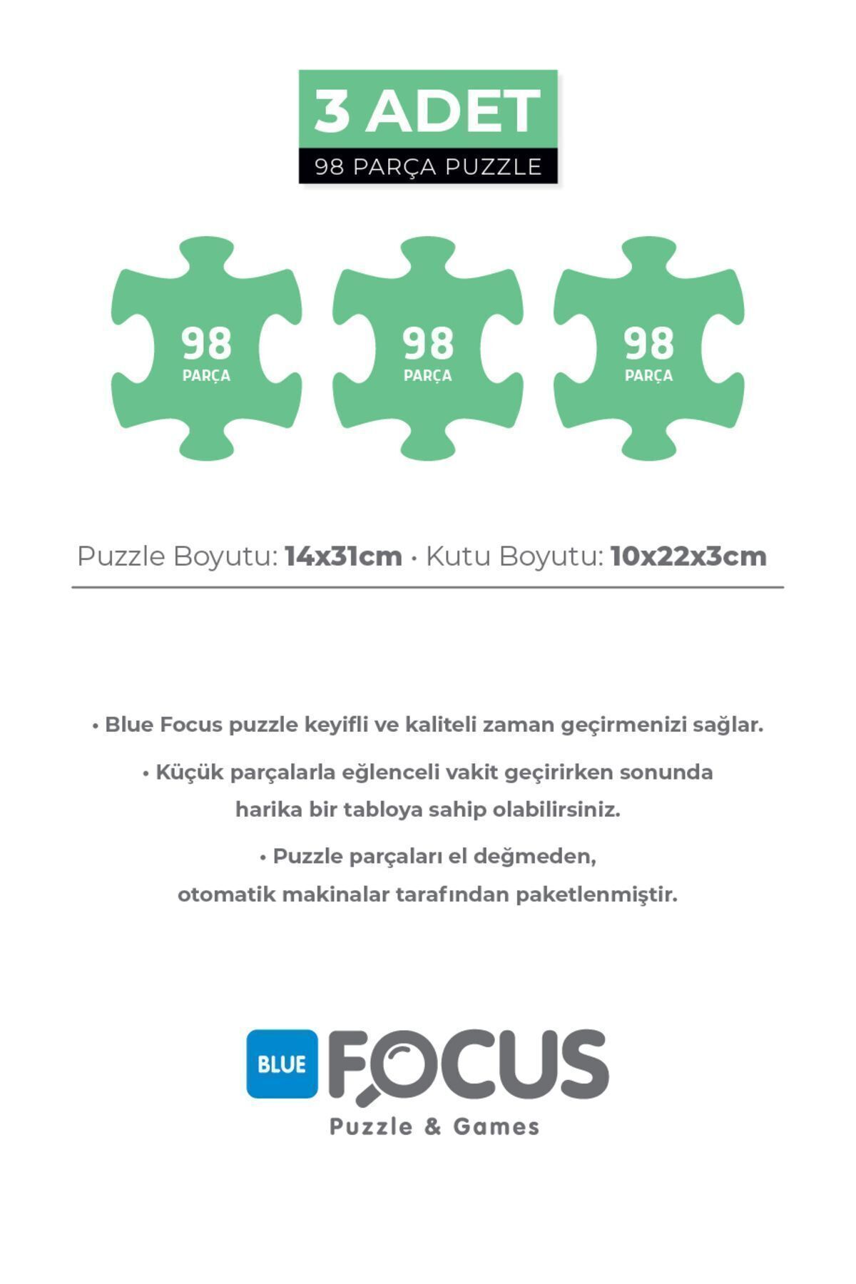 پازل 3 98 قطعه پاندا و کوالا اسب اورجینال Blue Focus