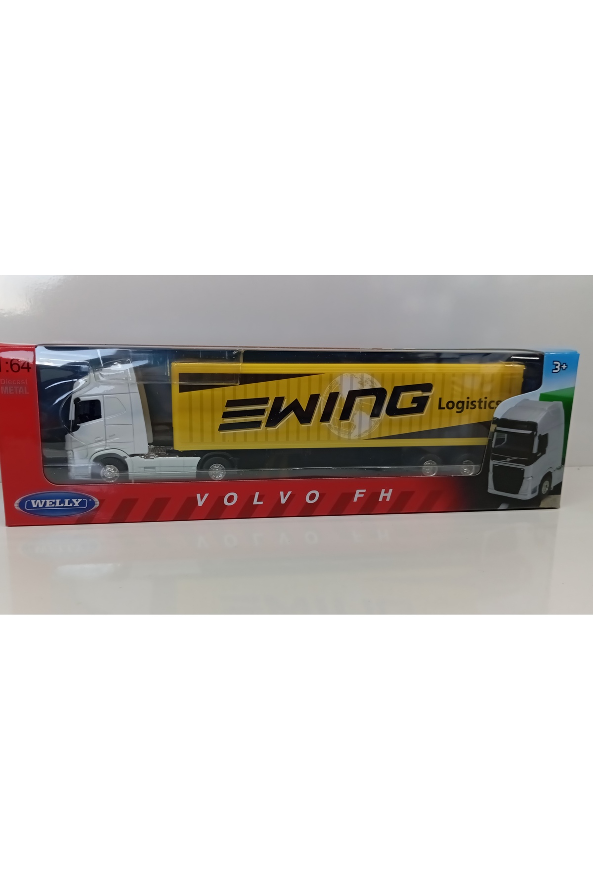 مدل خودرو DIANOMI WELLY 1:64 VOLVO FH TRAILER سایز کوچک اورجینال WELLY