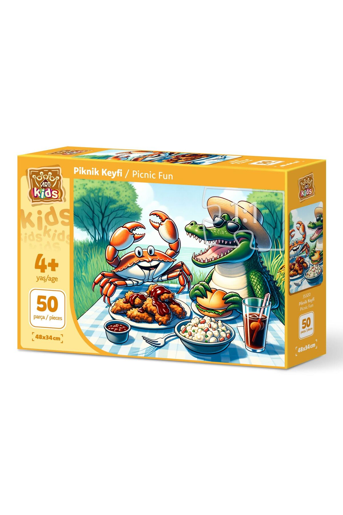 پازل ها و یاپبوزهای کودک دخترانه پسرانه بچگانه ART CHILD PICNIC PLEASURE 50 قطعه اورجینال ارت Art Puzzle