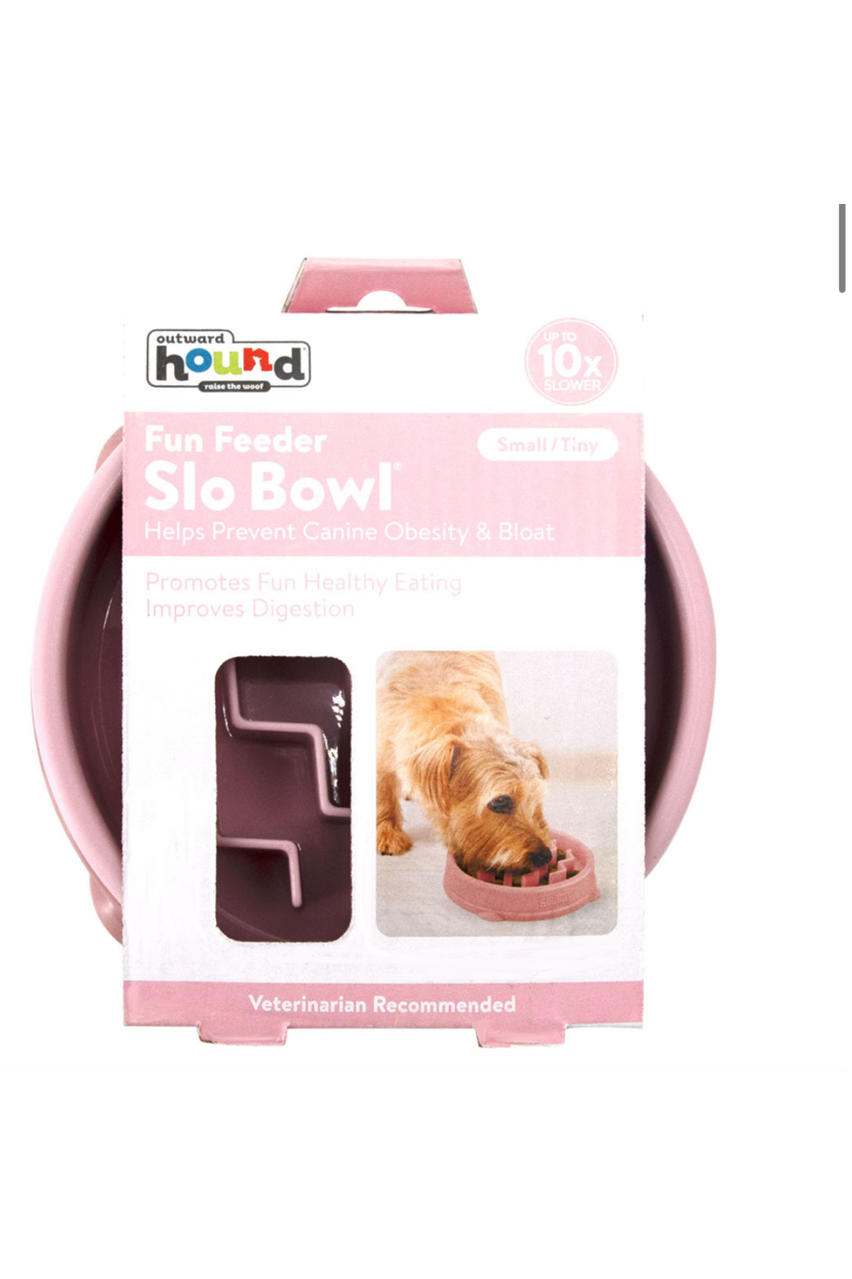 کاسه غذای آهسته‌خور اوت‌وارد هاوند Outward Hound، S/M، ۳۰۰ گرم صورتی
