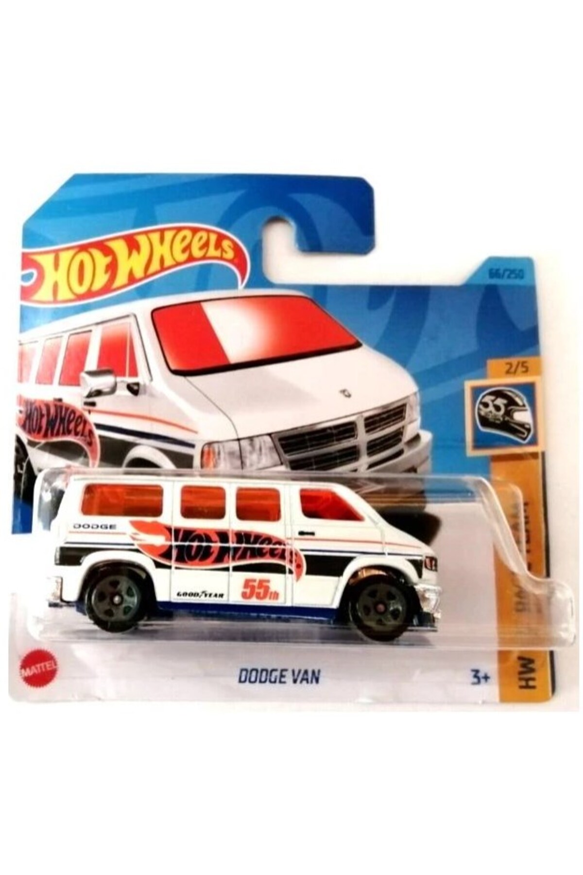 ماشین اسباب بازی SINGES DODGE VAN HKK28 هات ویلز اورجینال HOT WHEELS