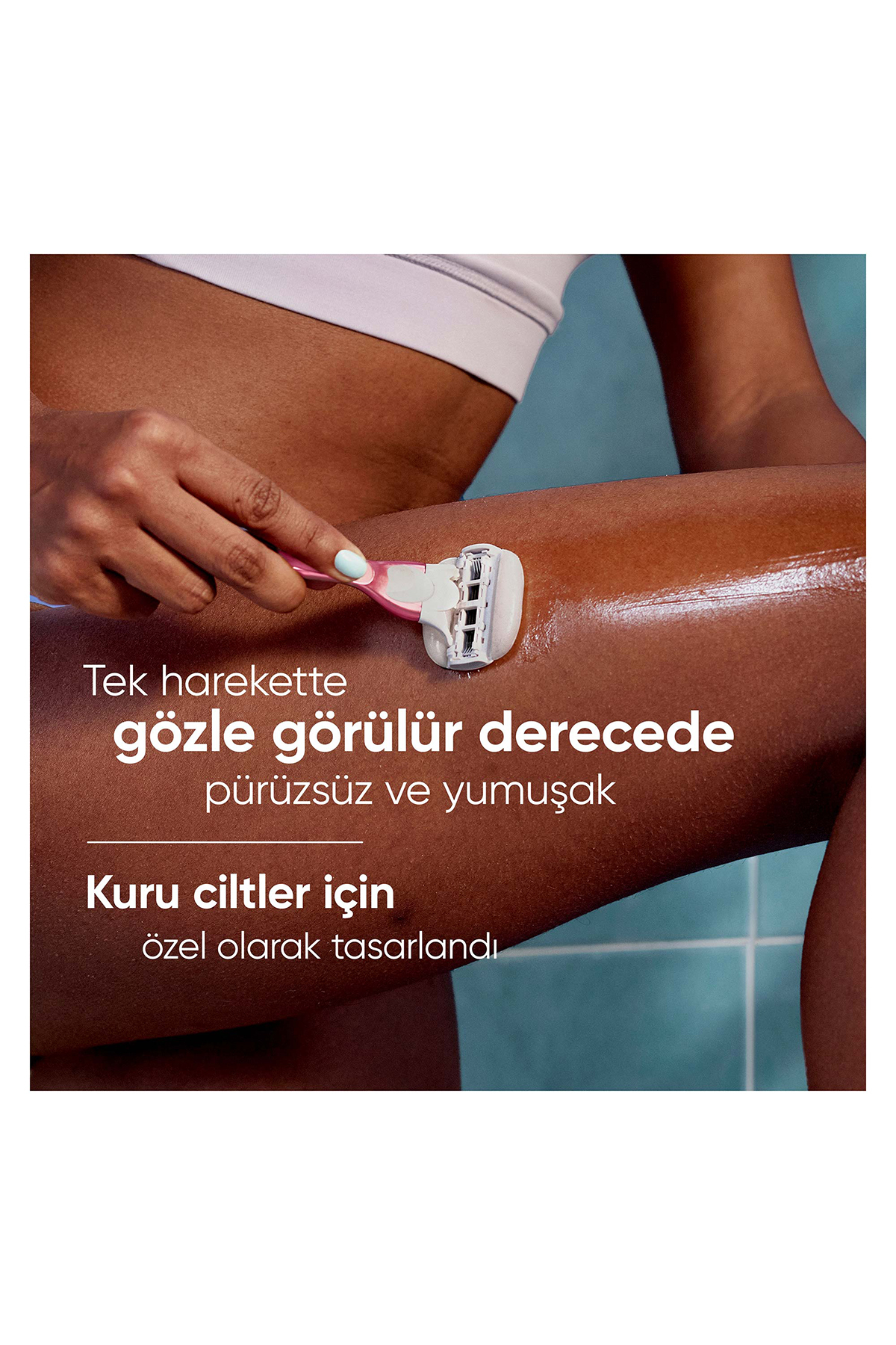 تیغ اصلاح زنانه 3 عددی گلابی با رایحه شکر توت از سری Venus ComfortGlide ژیلت Gillette