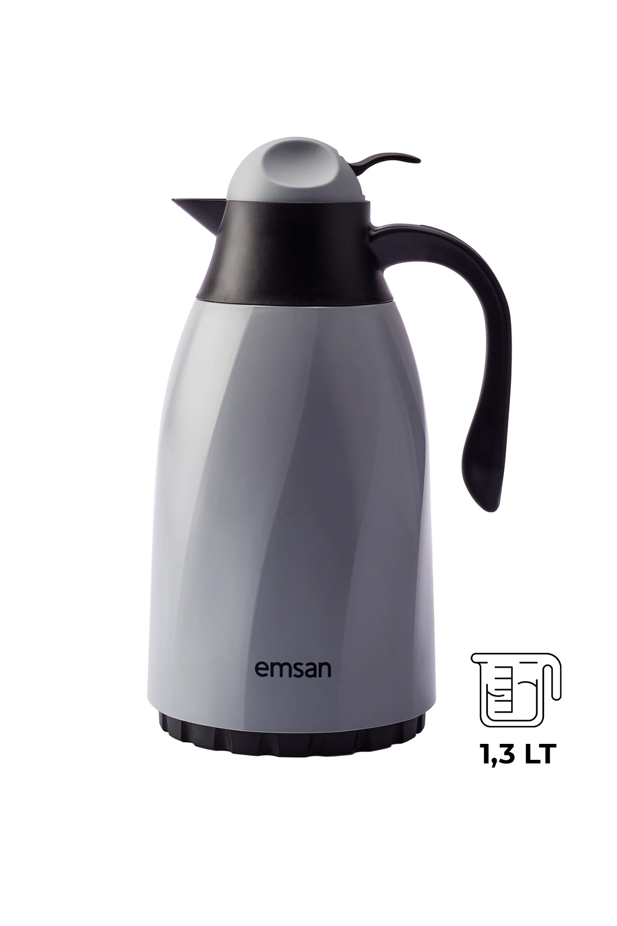 فلاسک قمقمه شیشه ای 1.3 لیتری خاکستری اورجینال Emsan