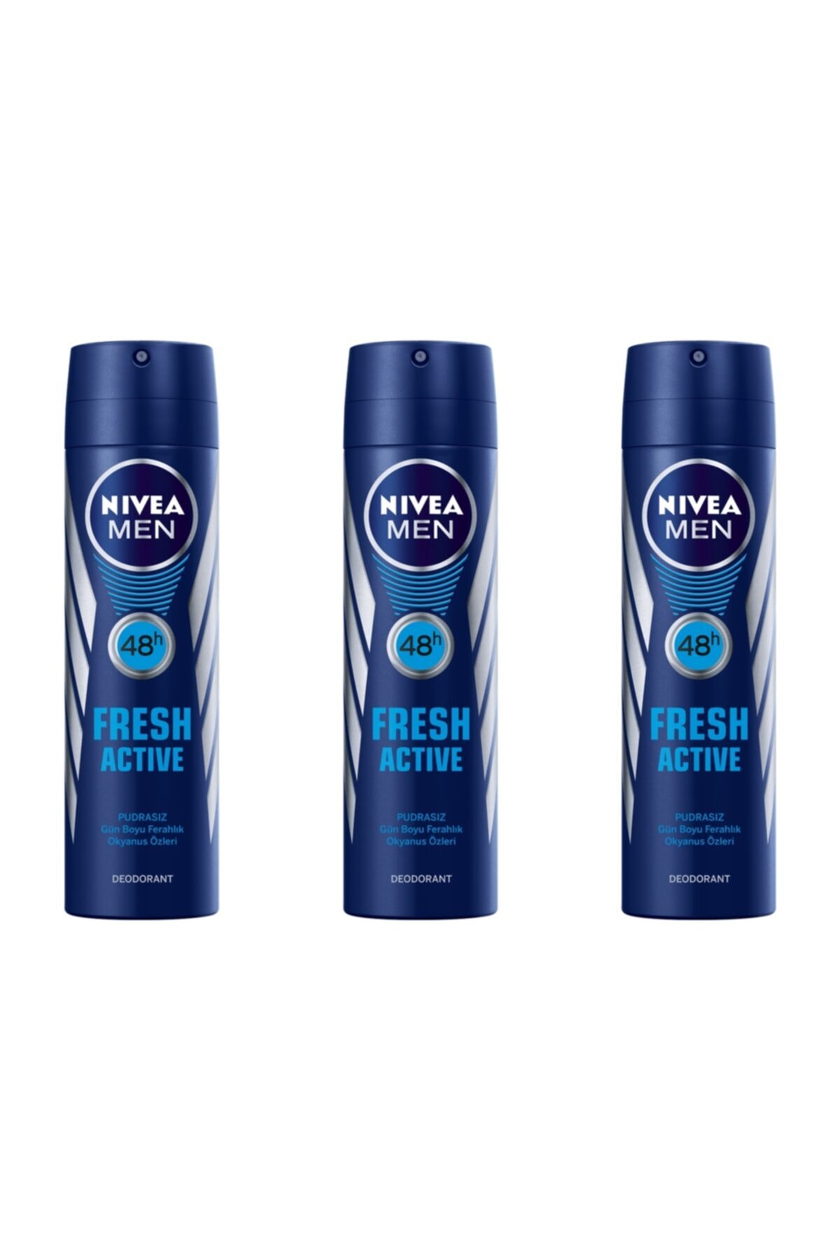 NIVEA مردانه فعال تازه 150 میلی لیتر ادو دو تویلت 3 بسته