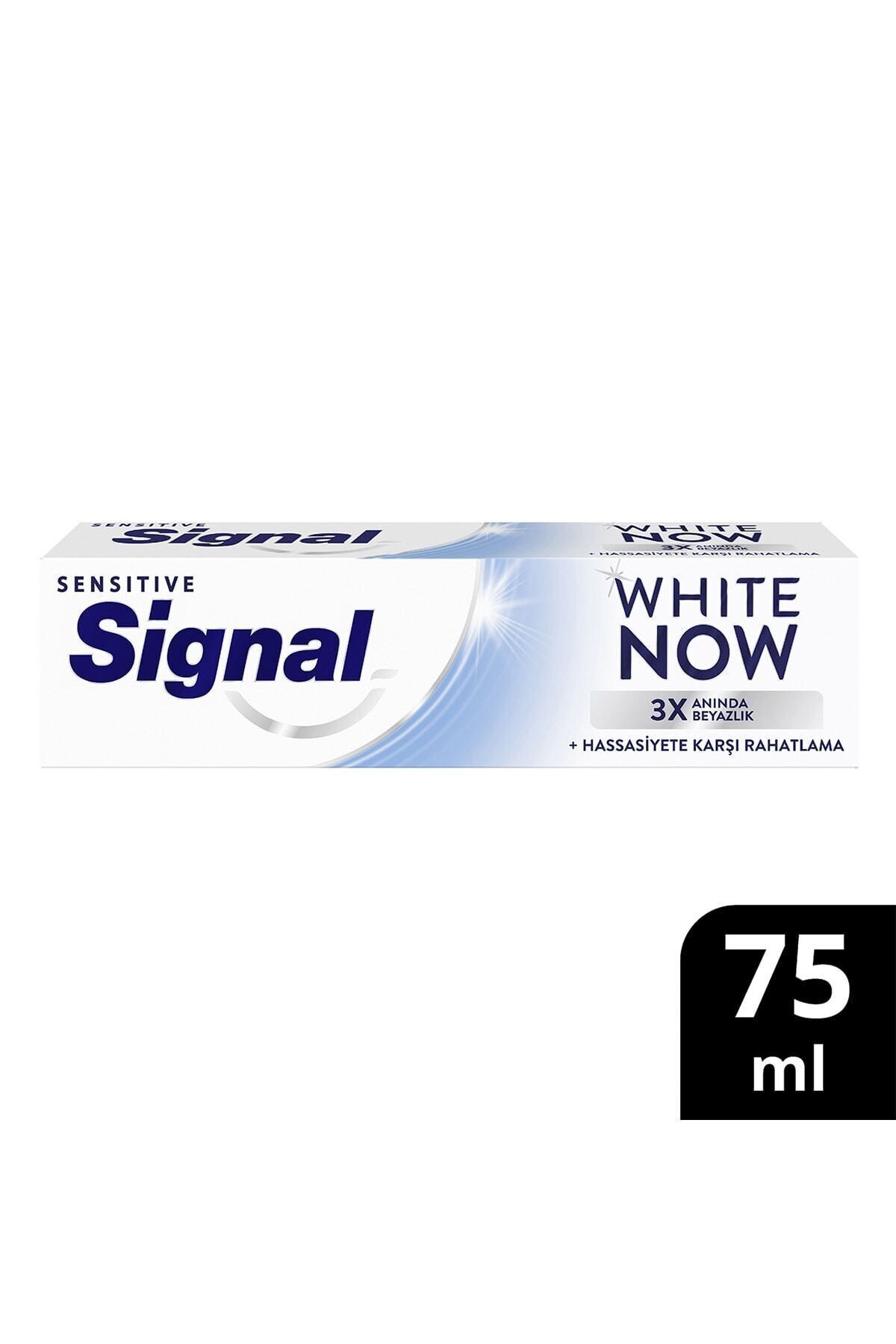 خمیر دندان سفیدکننده حساس و فوری سیگنال مدل White Now حجم 75 میلی لیتر Signal