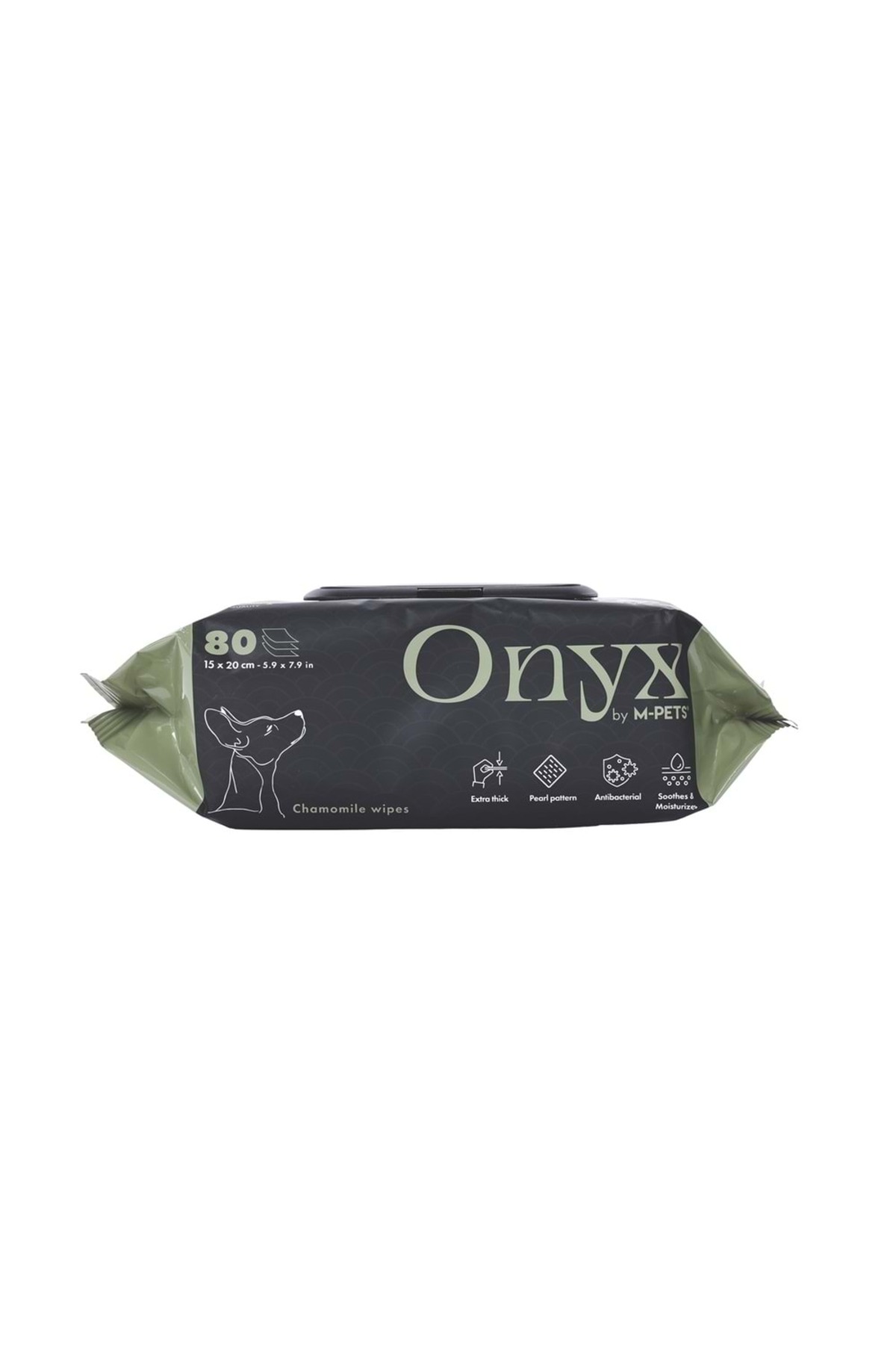 دستمال مرطوب پاک‌کننده گربه و سگ با رایحه بابونه، ۸۰ عددی Onyx ام‌پتس M-PETS