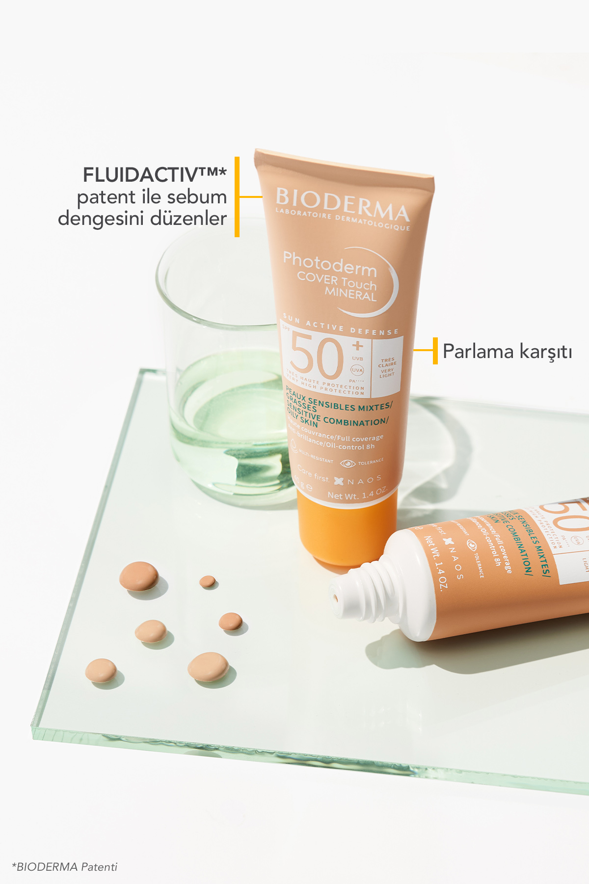 کرم ضد آفتاب مدل Photoderm Cover Touch با SPF+50 با حجم 40 میل بایودرما Bioderma