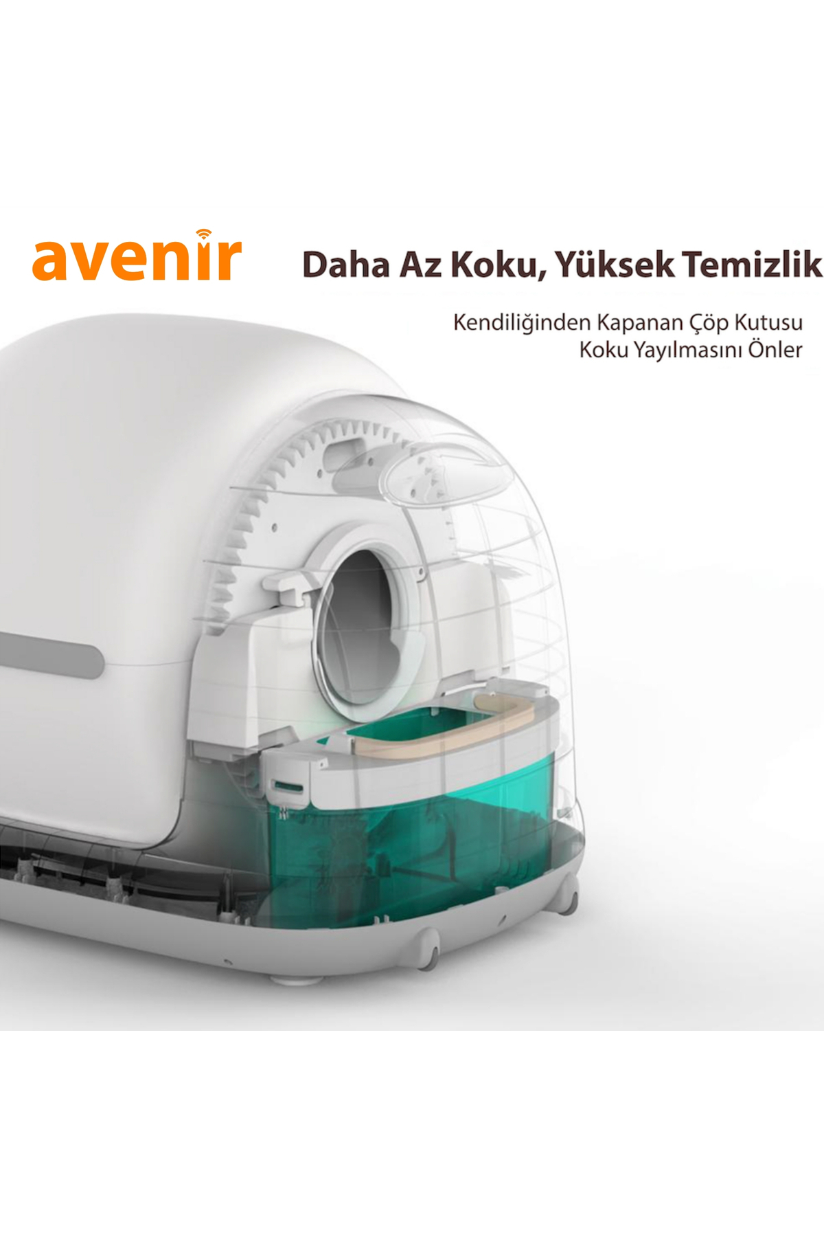 توالت هوشمند و خودکار گربه آونیر AVENİR، دوربین‌دار با کنترل اپلیکیشنی و بدون ایجاد بو