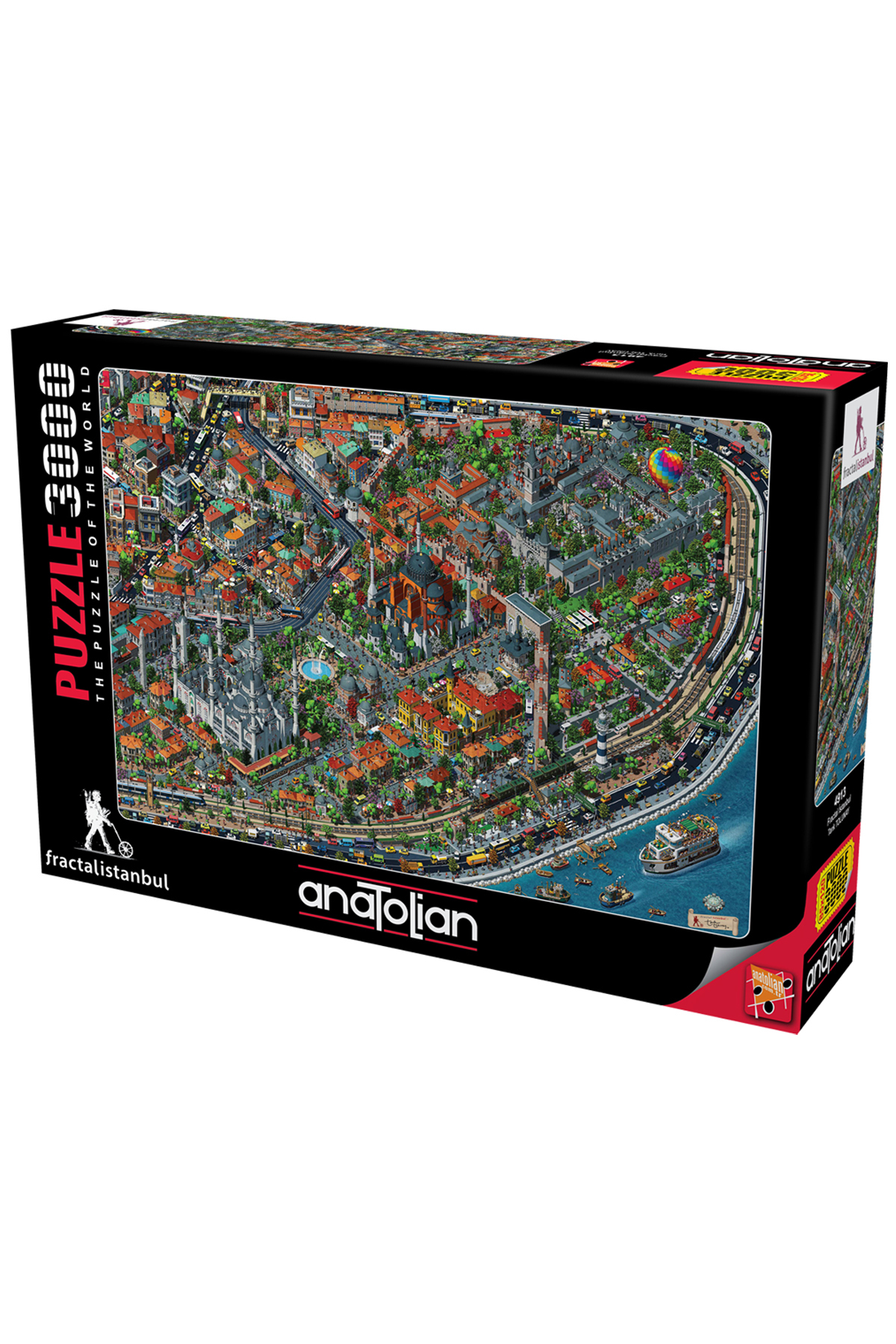 پازل اره منبت کاری مویی 3000 تکه فراکتال استانبول 4913 Anatolian Puzzle