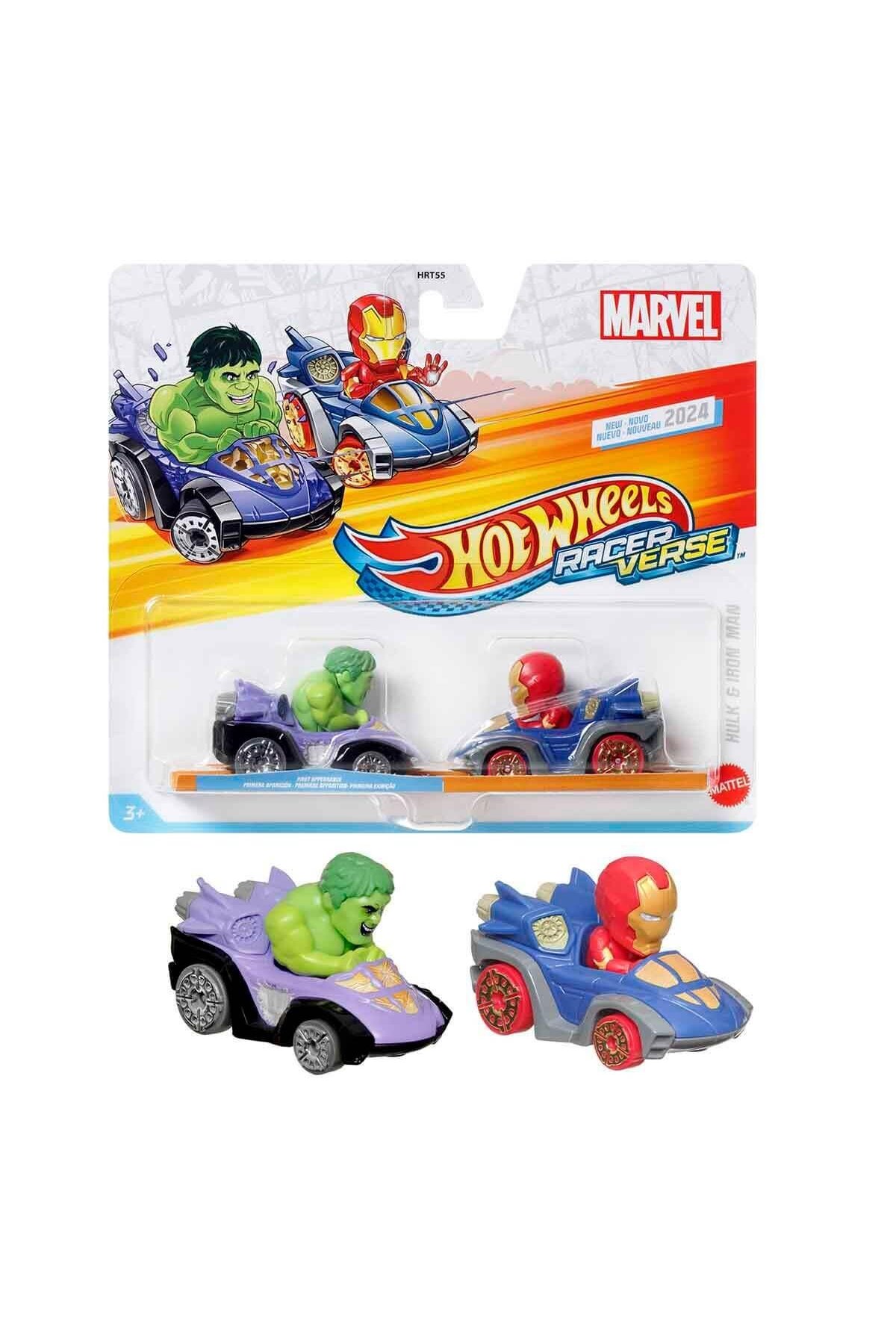 ماشین اسباب بازی RACER VERSE HULK IRON MAN HRT55 HRT89 هات ویلز اورجینال HOT WHEELS