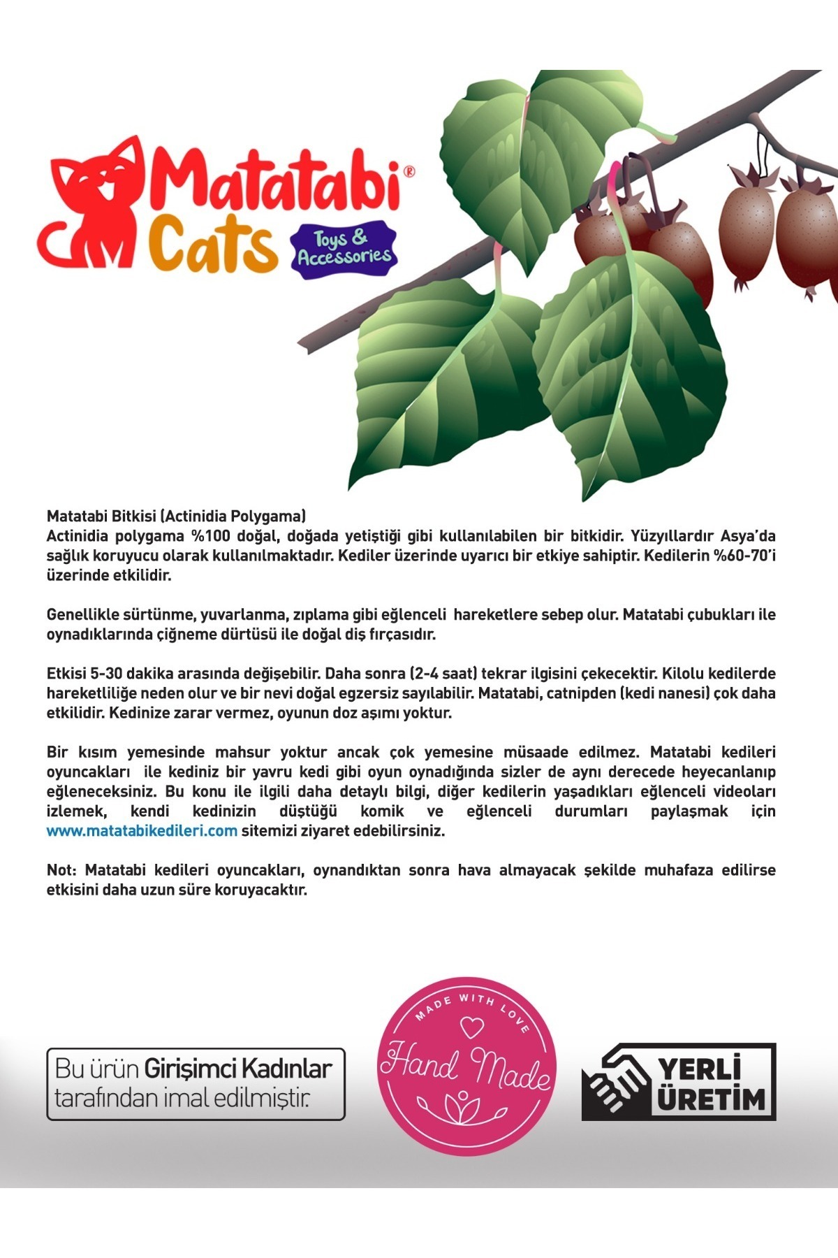 اسباب‌بازی پارچه‌ای صدادار گربه، ۱۲ سانتی‌متر، Mrs. Matatabi ماتاتابی کتس MATATABİ CATS سفید