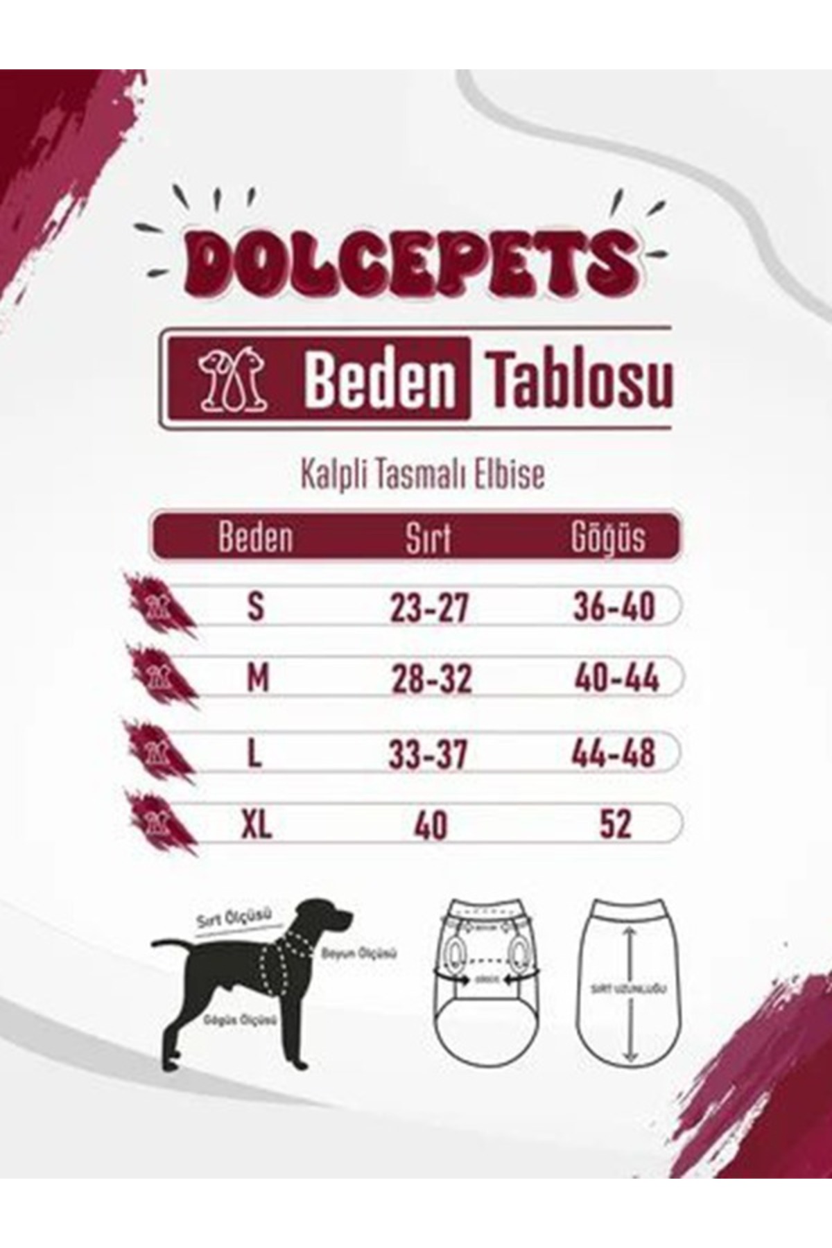 پیراهن قلب‌دار قلاده‌دار سگ و گربه دولچه پتس Dolce Pets DPKTE001 صورتی