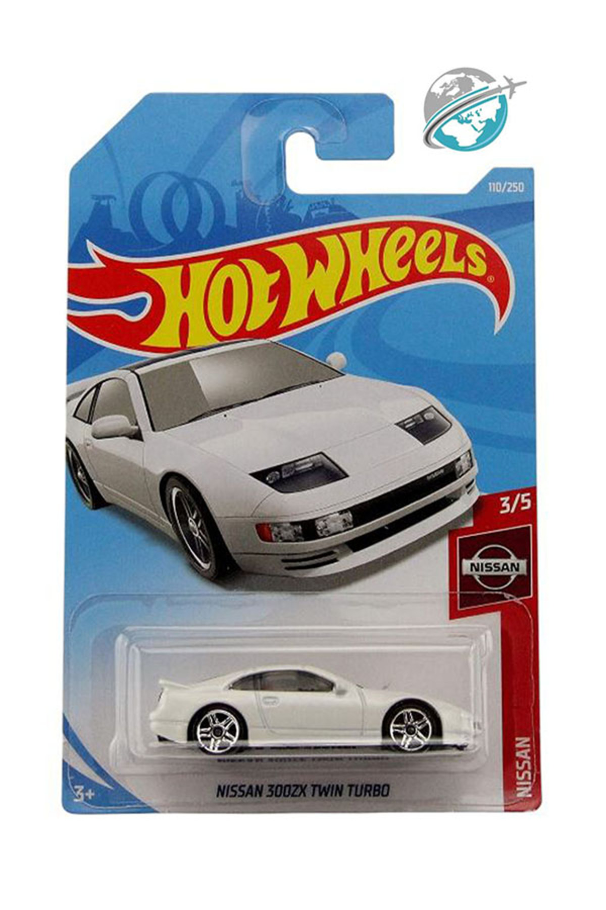 ماشین اسباب بازی NISSAN 300ZX TWIN TURBO 1 64 سفید کارتن بلند بین المللی سری 2019 از ترکیه HOT WHEELS