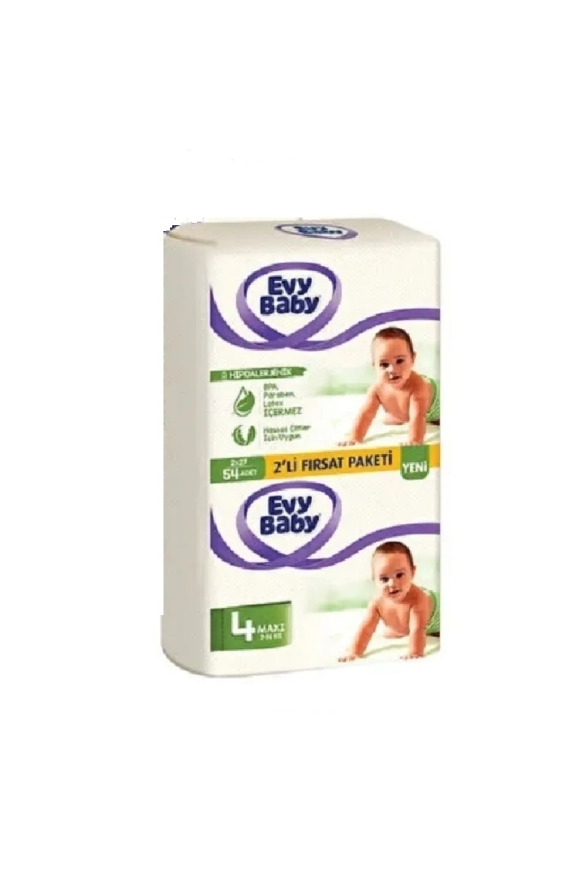 پوشک بچه سایز 4 7 14 کیلویی 162 عدد اورجینال Evy Baby