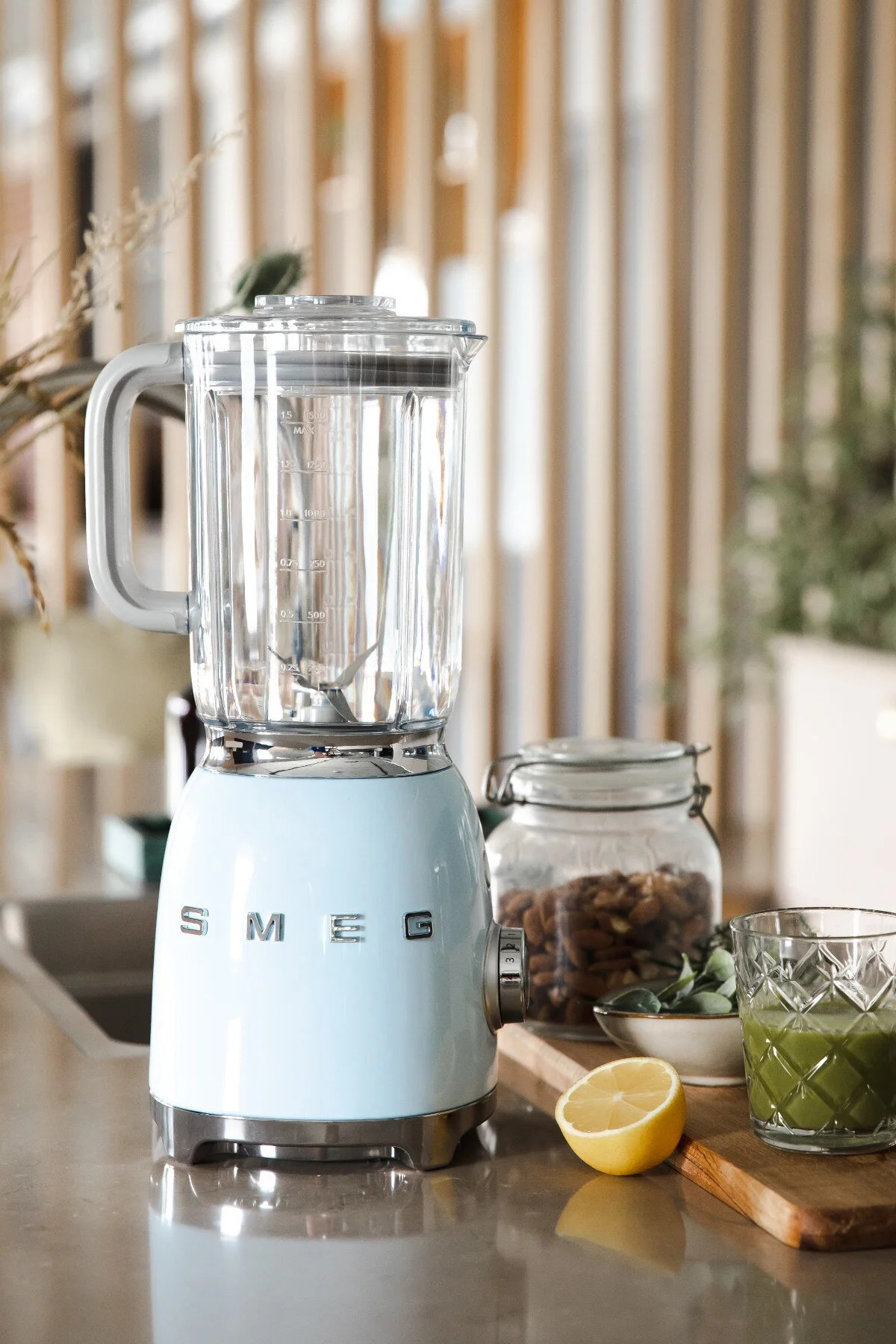 ست مخلوط کن آبی پاستلی سبک دهه 50 BLF01PBEU اورجینال Smeg