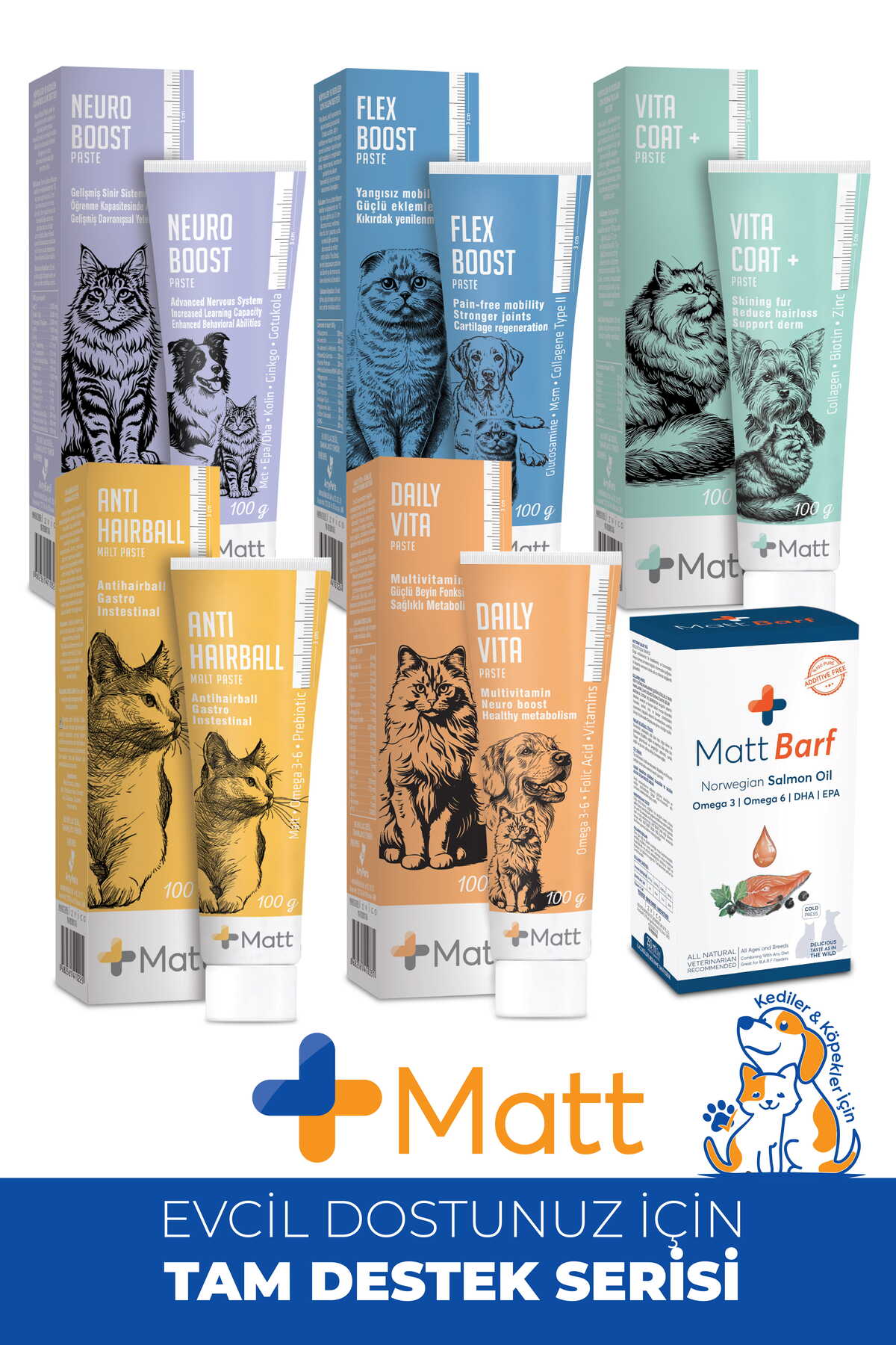 خمیر مولتی‌ویتامین گربه و سگ Daily Vita Paste مت matt