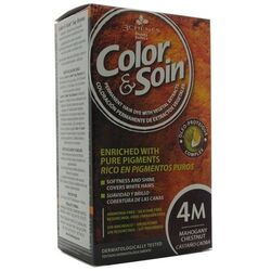 رنگ موی گیاهی کالر سوئن Color Soin مدل 4M ماهاگونی شاه‌بلوطی