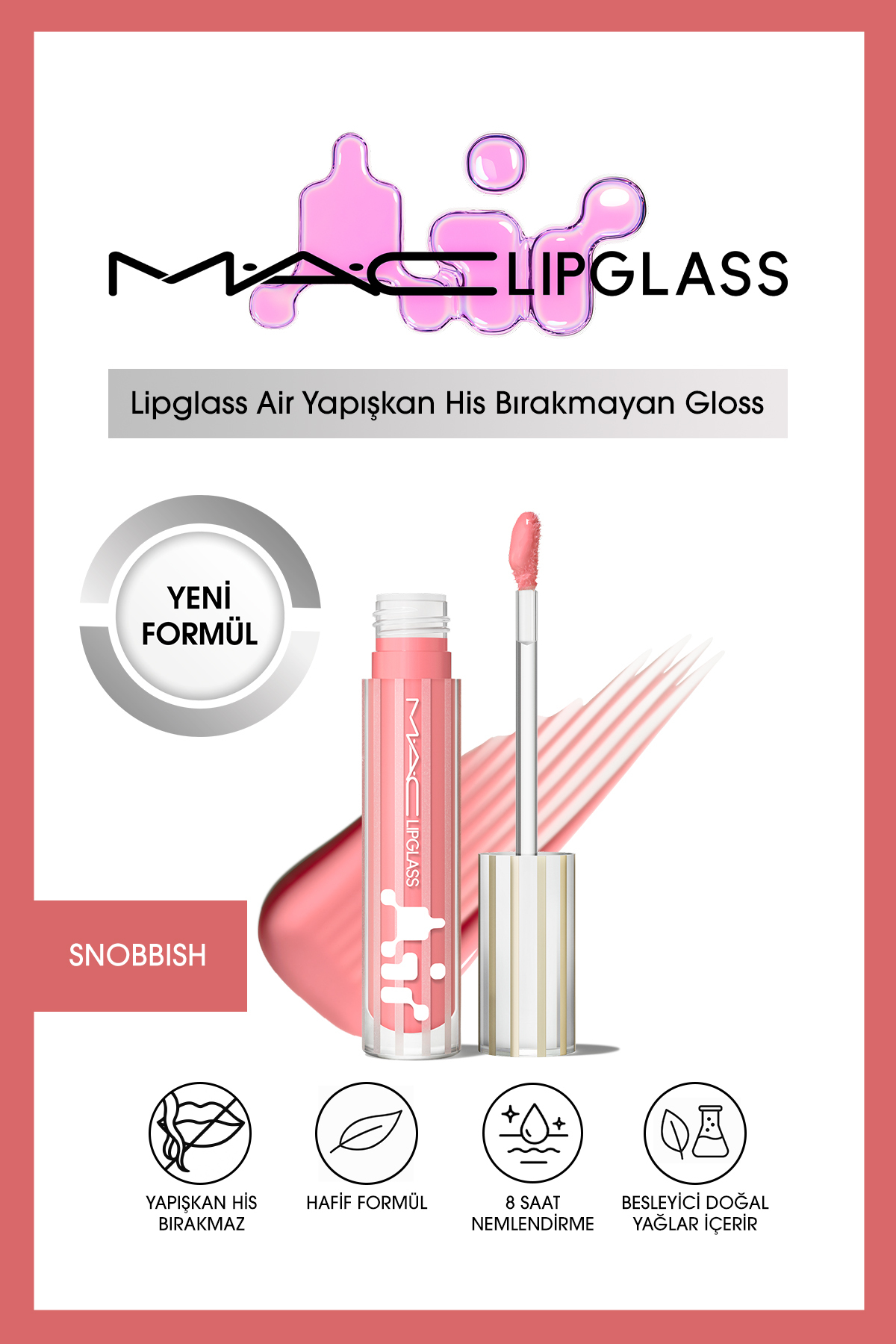 براق کننده لب هوای رژ SNOBBISH Mac