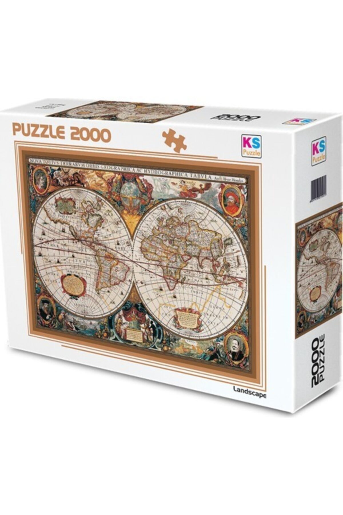 پازل اره منبت کاری مویی 2000 PIECES 17TH CENTRUY WORLD MAP Ks Games