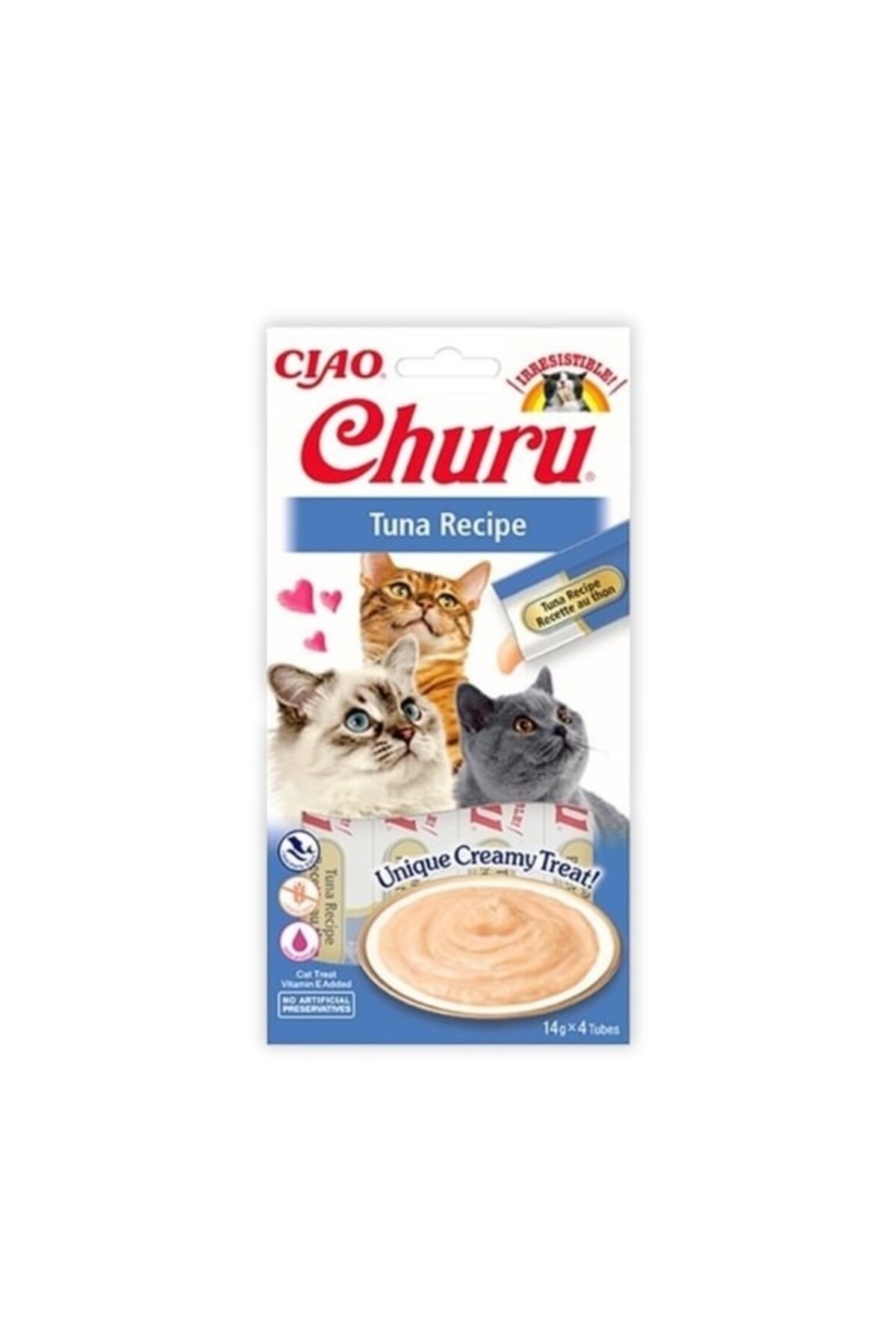 تشویقی مایع گربه اینابا Inaba سری Ciao Churu با طعم تن ماهی، ۱۴ گرم