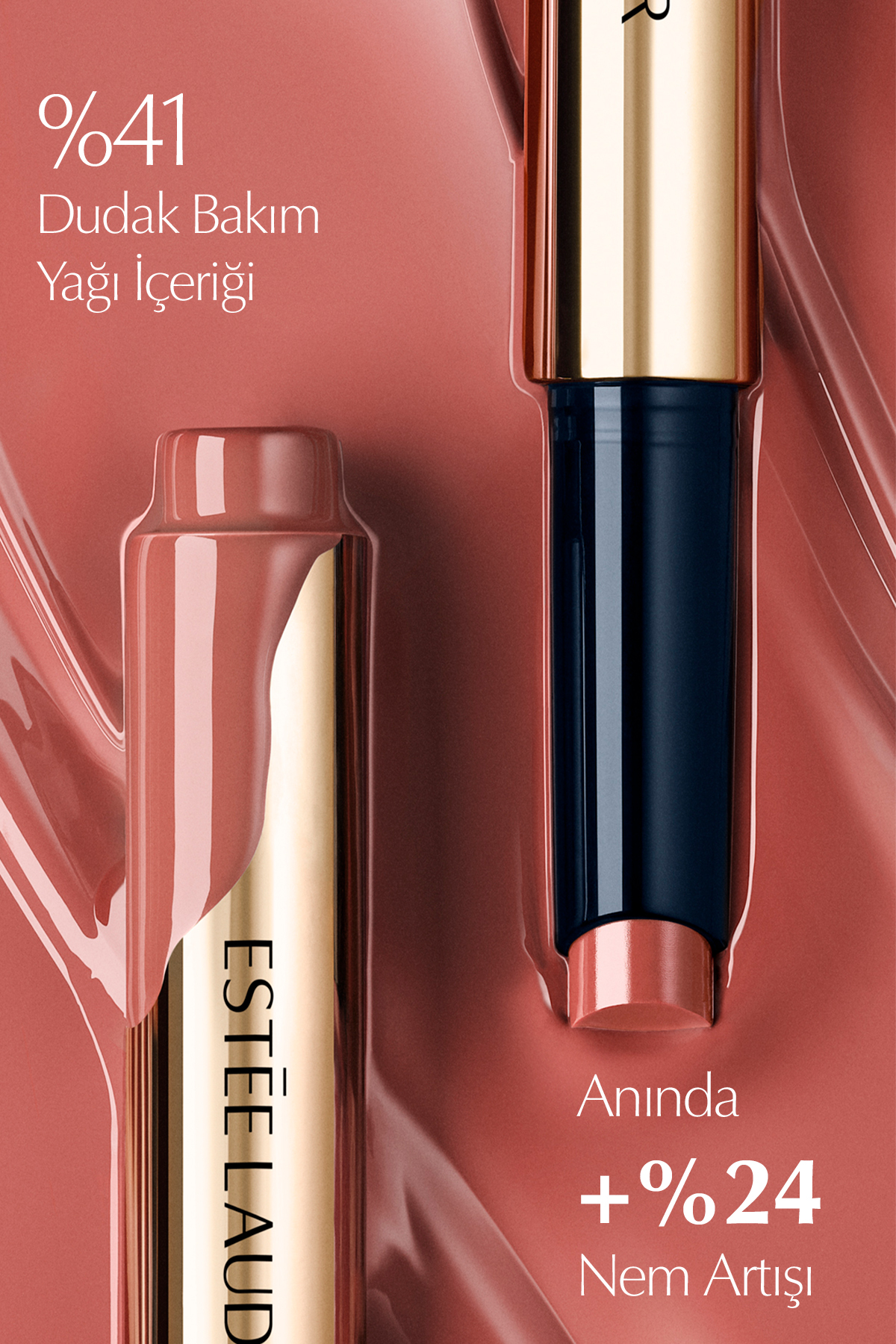 رژ لب ذوب رنگ خالص ON TRINKER مؤثر GLOSTICK DOLGIZER رنگ: 156 گل رز شده Estee Lauder