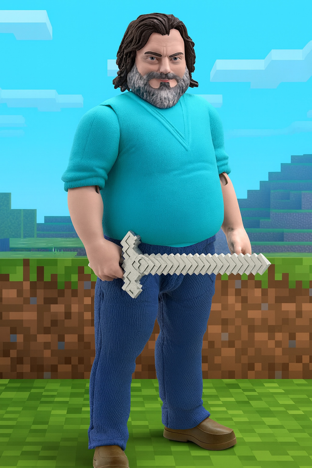 اسباب بازی های فیگور شخصیت MINECRAFT MOVIE FIGURE STEVE 30 CM – LARGE ACTION TOY JFR65 Fillikutum
