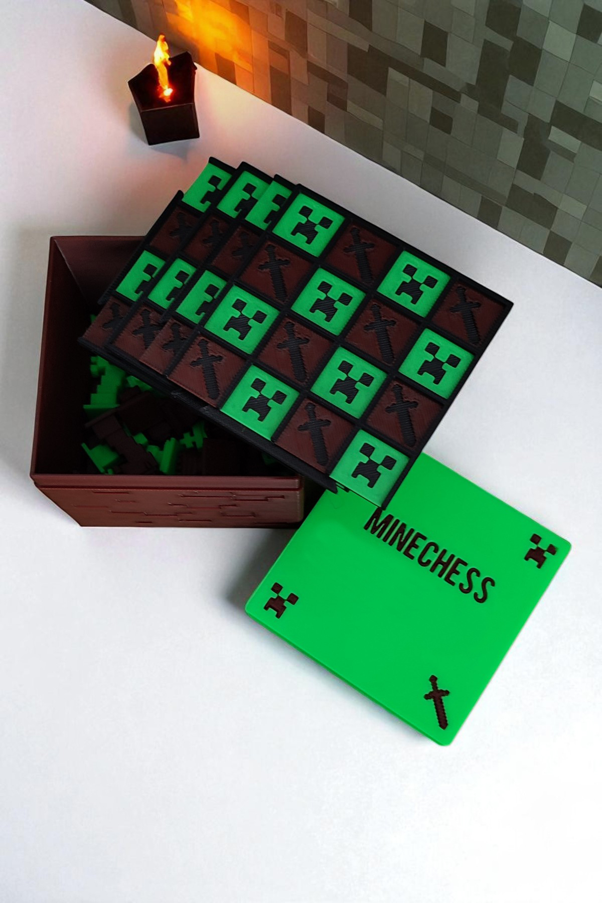 شطرنج ست بازی MINEPIXEL BOXED GAME هدیه دکور Vaiflagy Store