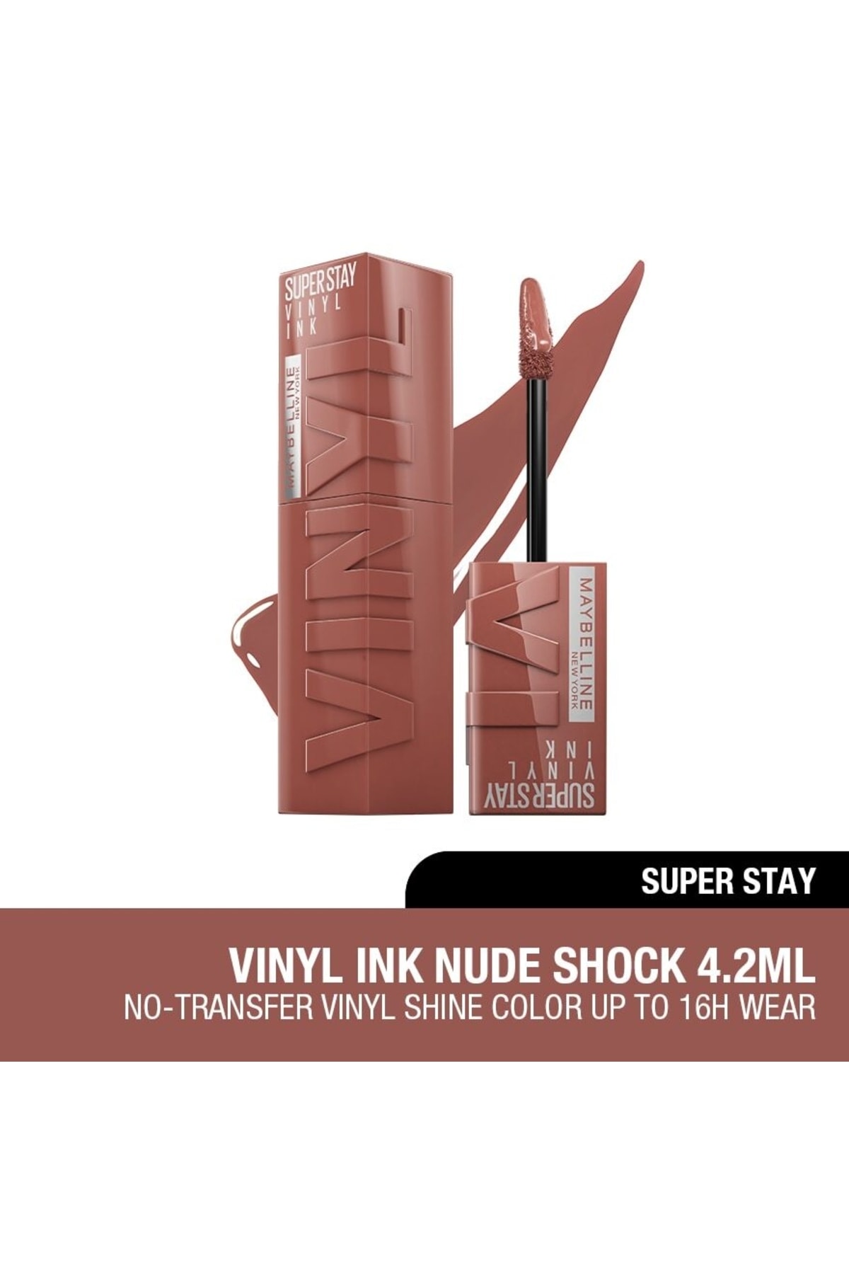 رنگ لب مایع دائمی و براق SUPER STAY VINYL INK 120 PUNCHY میبلین Maybelline New York
