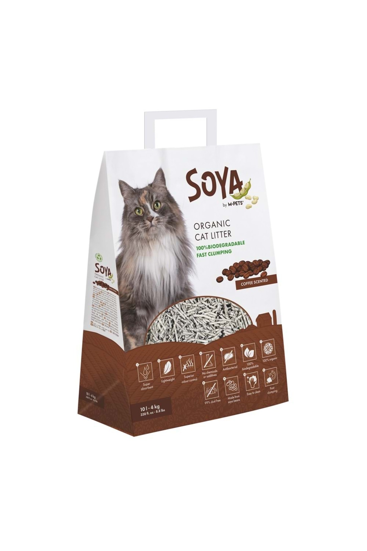 خاک گربه سویا ارگانیک کافی، ۱۰ لیتر ام‌پتس M-PETS