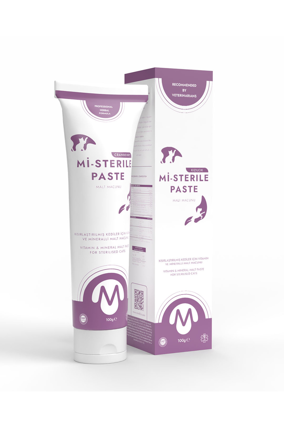خمیر مالت گربه مینیکلیسی Miniklisi Mi-Sterile، ۱۰۰ گرم، ویژه گربه‌های عقیم‌شده
