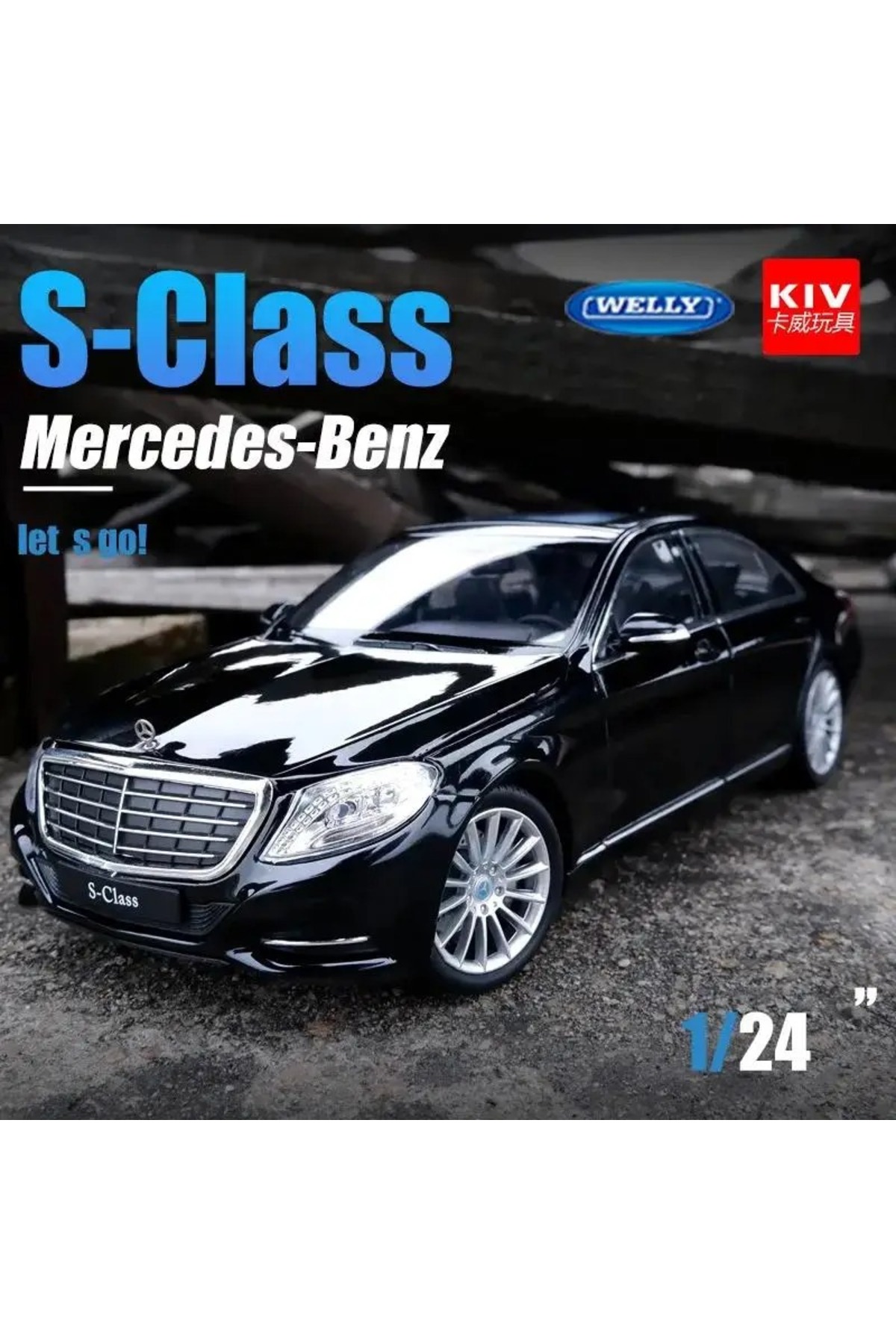 مدل خودرو مرسدس S CLASS BLACK DIECAST 1 24 مقیاس بزرگ فلزی درهای دارای مجوز باز از ترکیه TRUST STORE