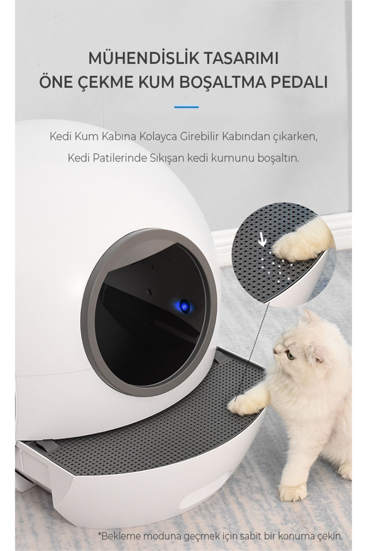 توالت خودکار گربه Smart Pro ال‌اس پت els pet، مدل SCT01، با کنترل اپلیکیشن و پاک‌سازی UV