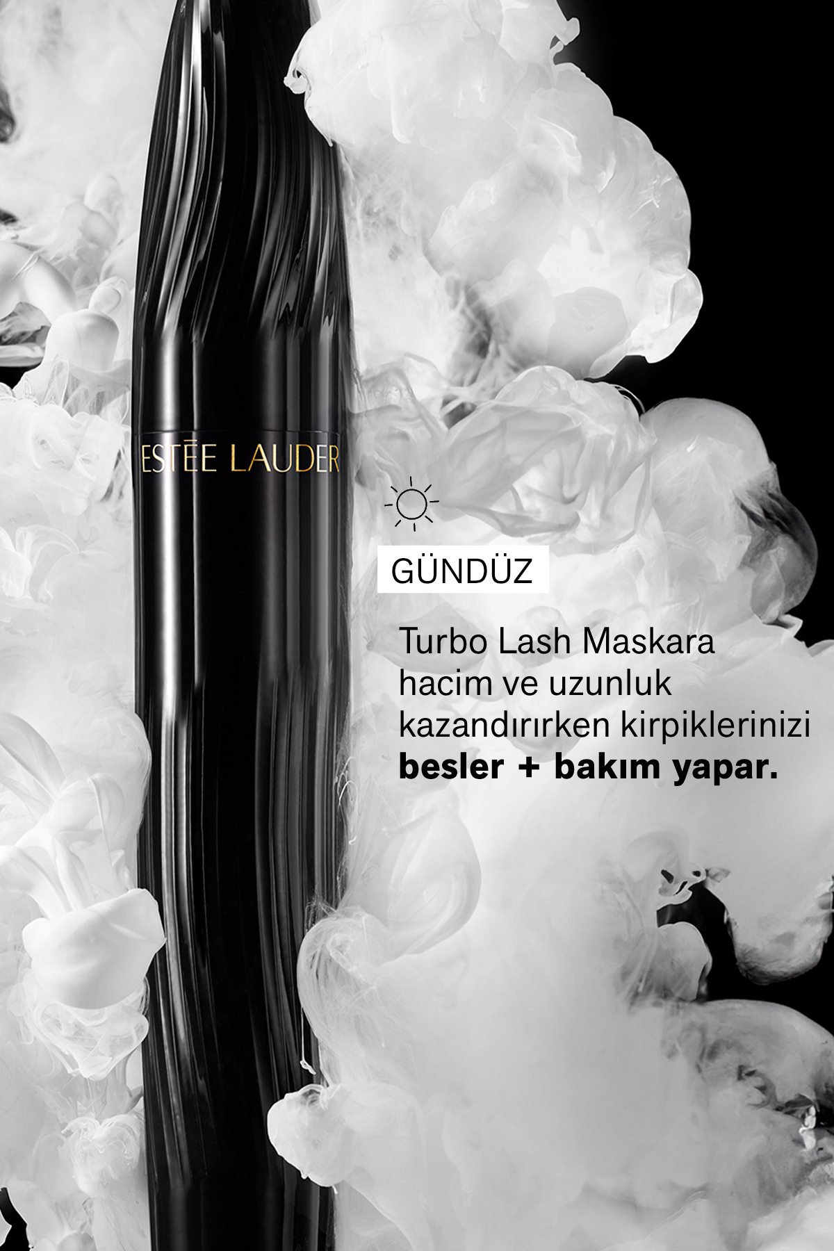 Estee Lauder ریشهای پرقدرت مینی ماسکارا سیاه حجم و طول مژه های توربو