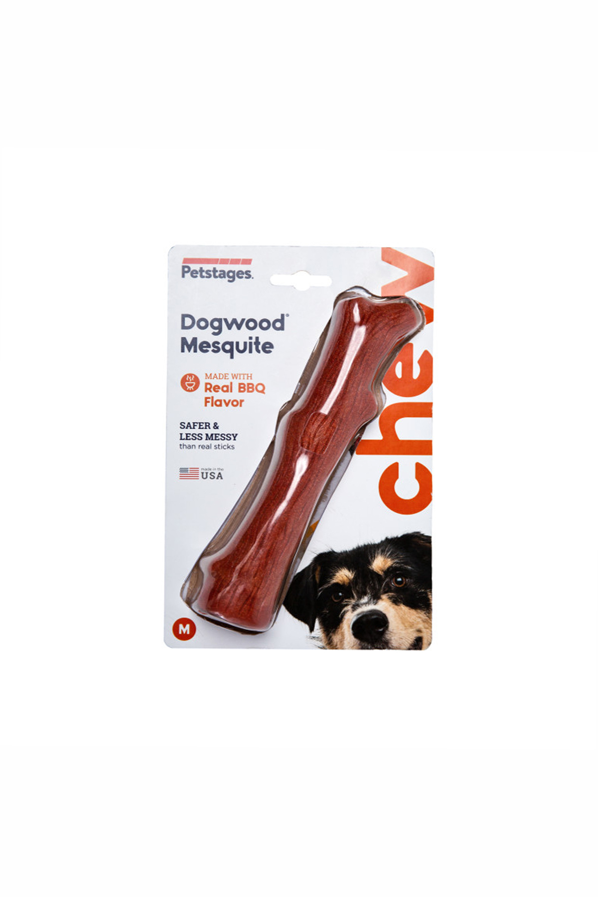 چوب جویدنی سگ با طعم باربیکیو، سایز متوسط، سری Petstages Dogwood از اوت‌وارد هاوند Outward Hound چندرنگ