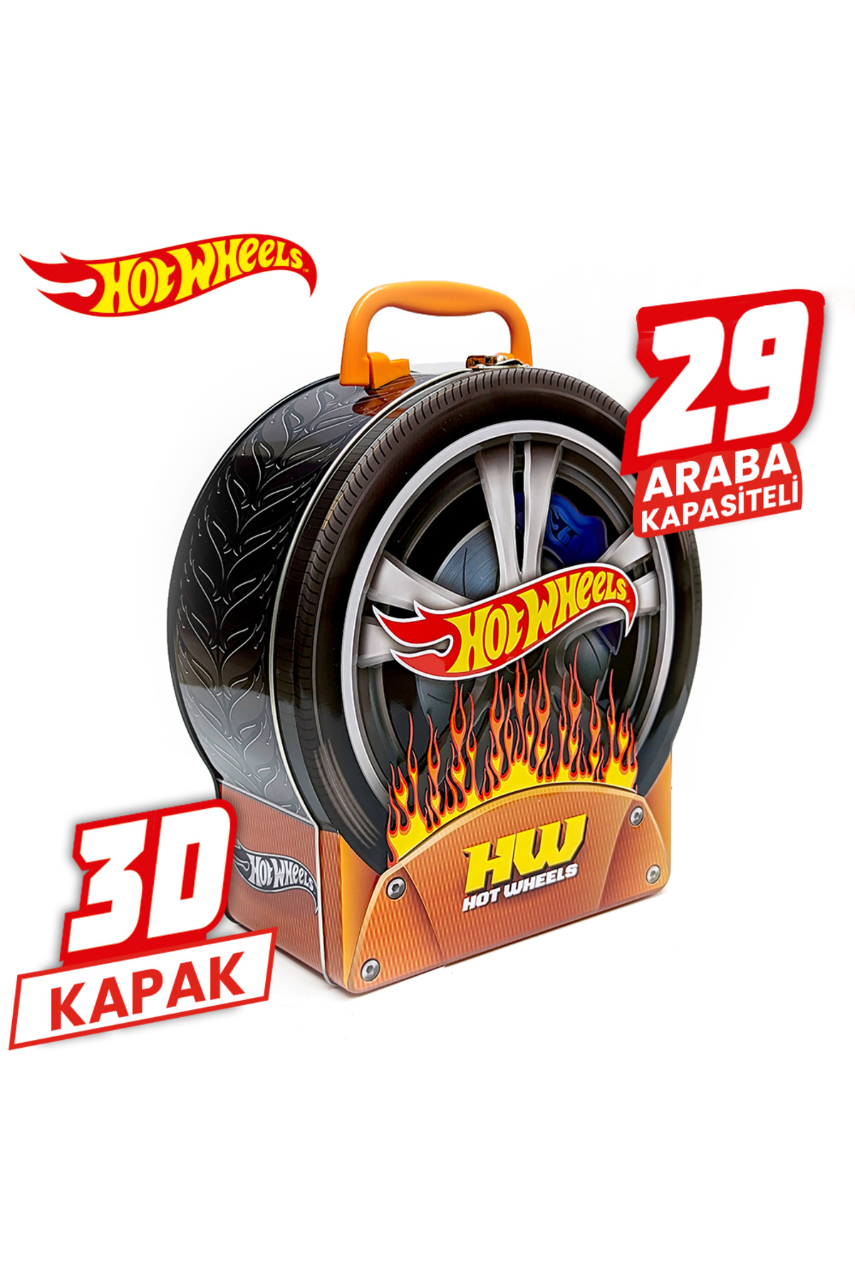 ماشین اسباب بازی جعبه ذخیره سازی اتومبیل 29 ظرفیت وسیله نقلیه HWCC18 هات ویلز اورجینال HOT WHEELS