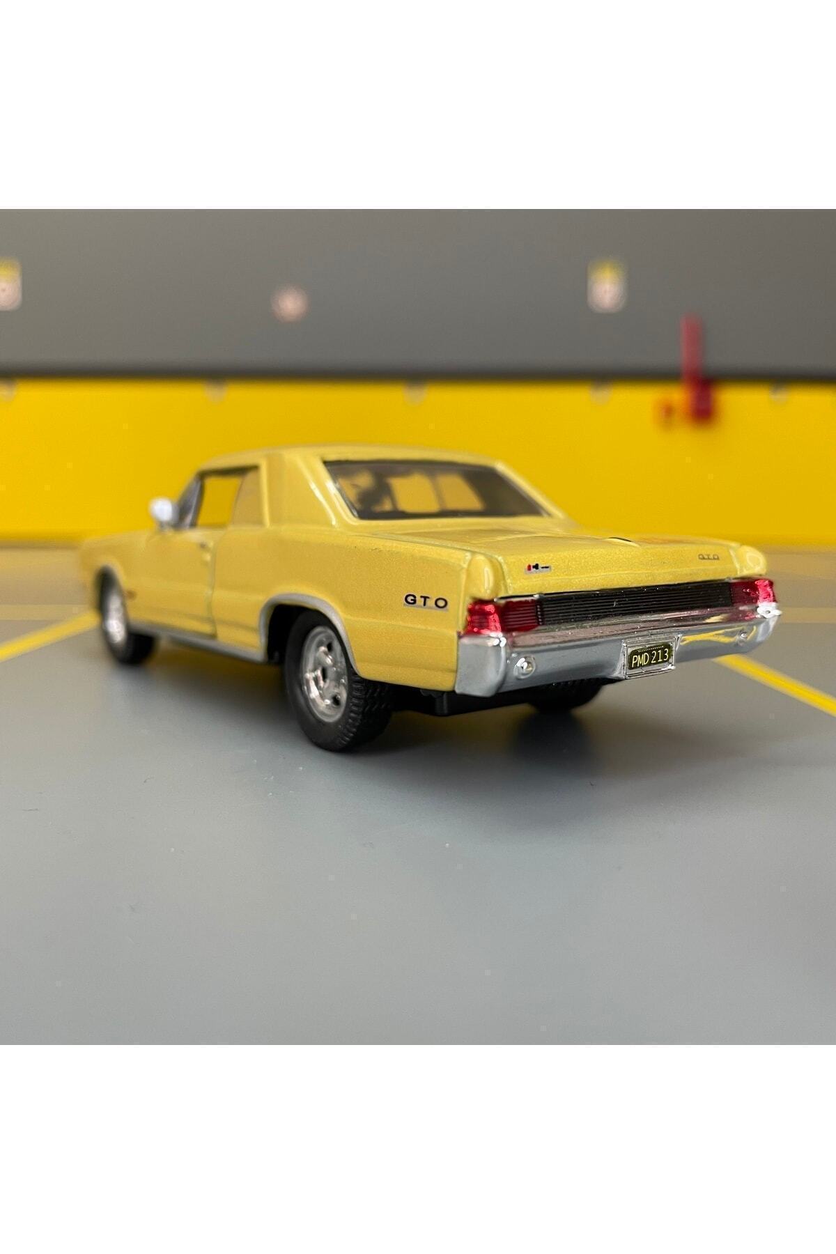 مدل خودرو PONTIAC GTO 1965 1 36 SCALE C&amp;C MODEL GARAGE PULL DROP DIECAST METAL TOY CAR اورجینال Genel Markalar