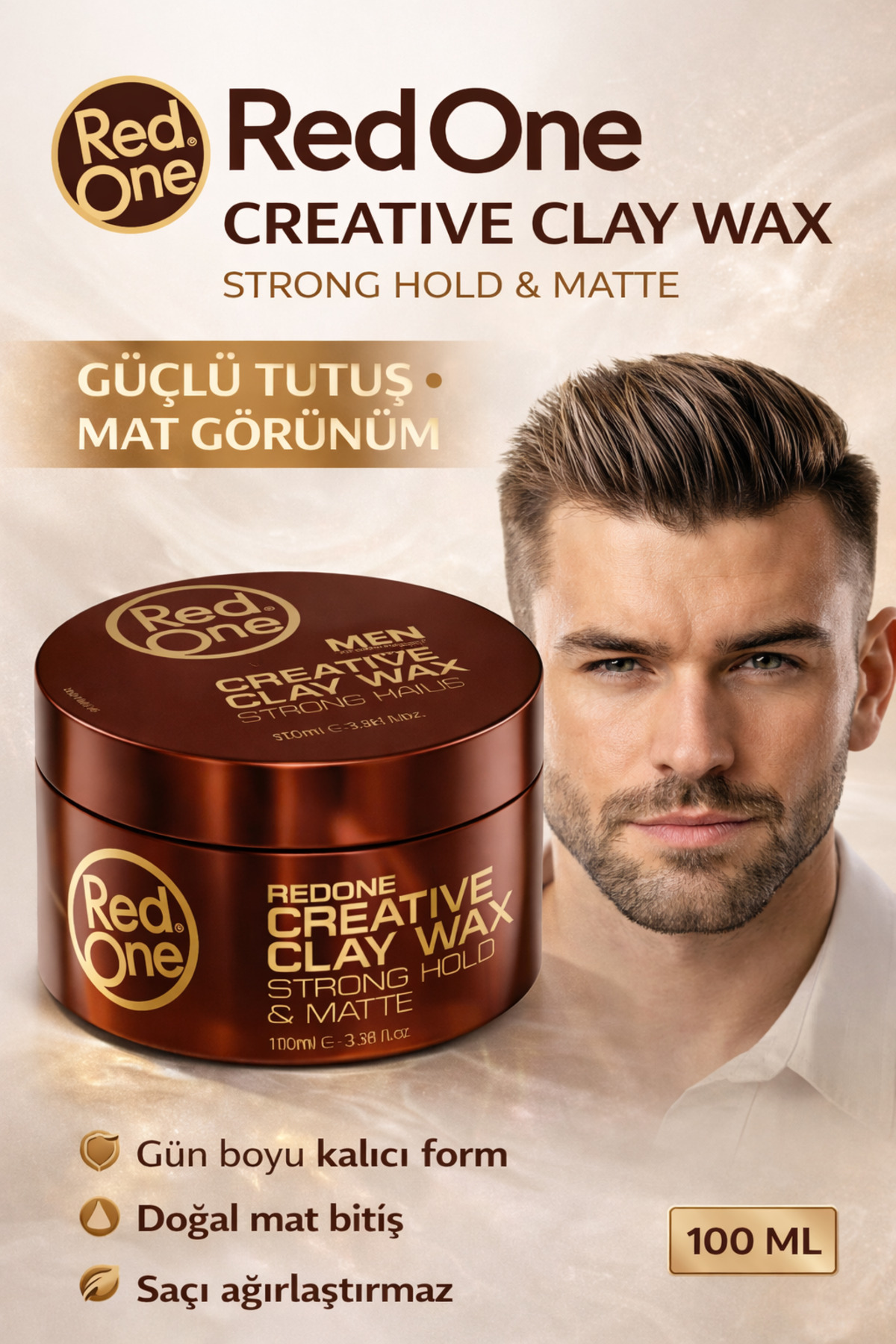 واکس موی مردانه 100 میلی لیتری با ظاهر مات و قدرت نگه‌داری بالا Red One