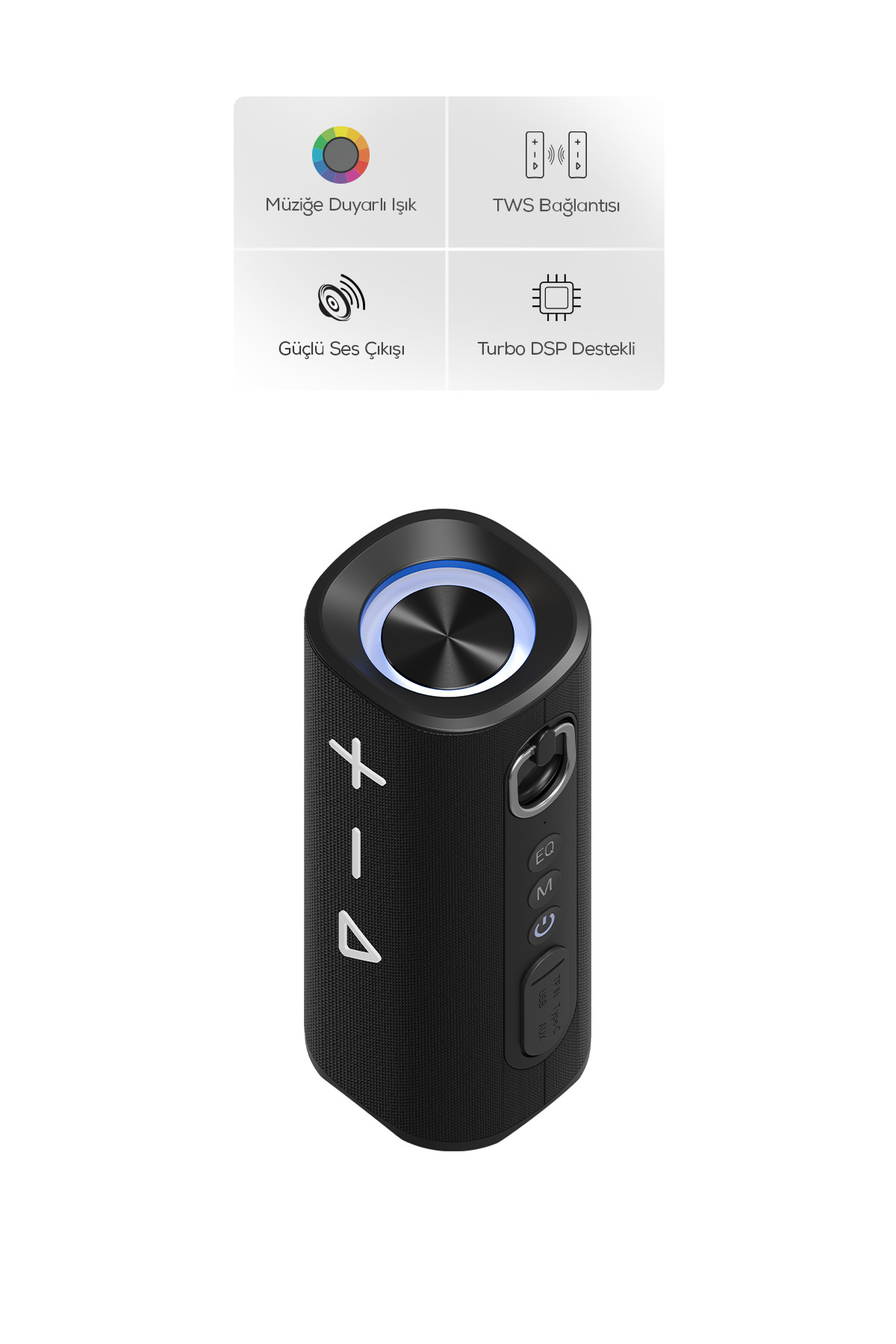 اسپیکر بلوتوثی زنون اسمارت Xenon Smart Obli 6، مدل X6706، توان ۵۰ وات RMS مشکی