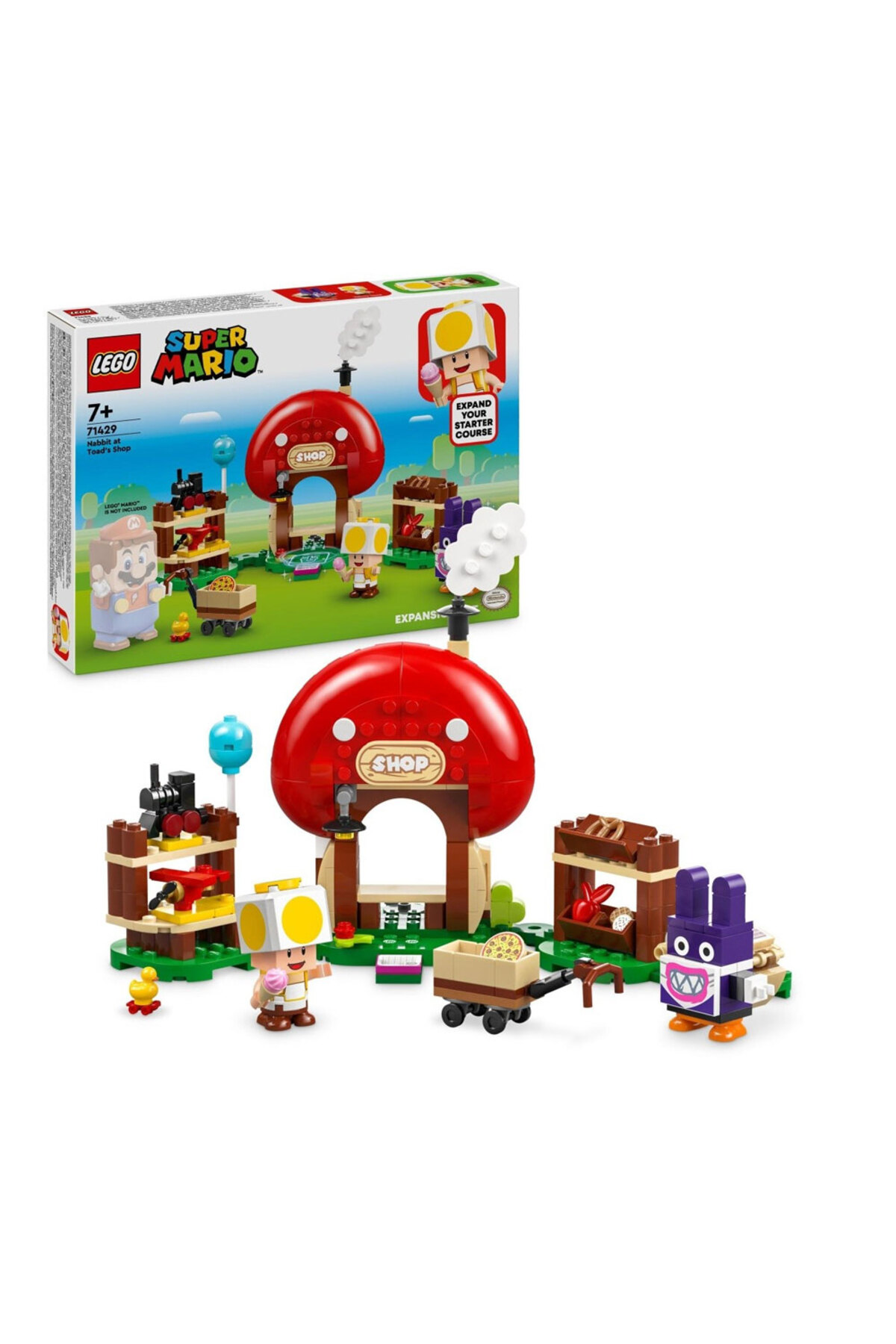 لگو و اسباب بازی های ساخت محور ست توسعه فروشگاهی SUPER MARIO NABBIT TOAD'S SHOP 71429 اورجینال LEGO